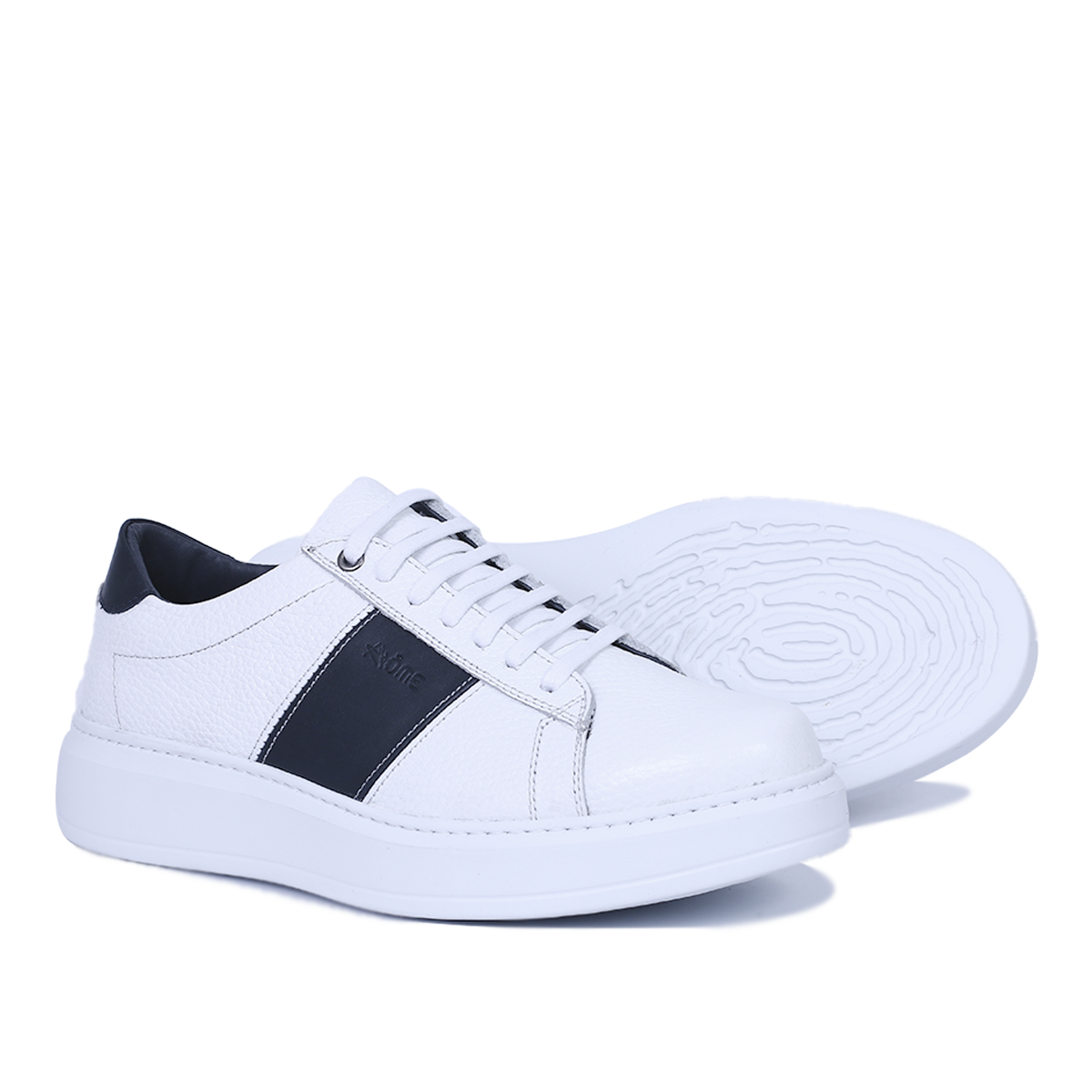 AMISON BASKET CUIR BLANC