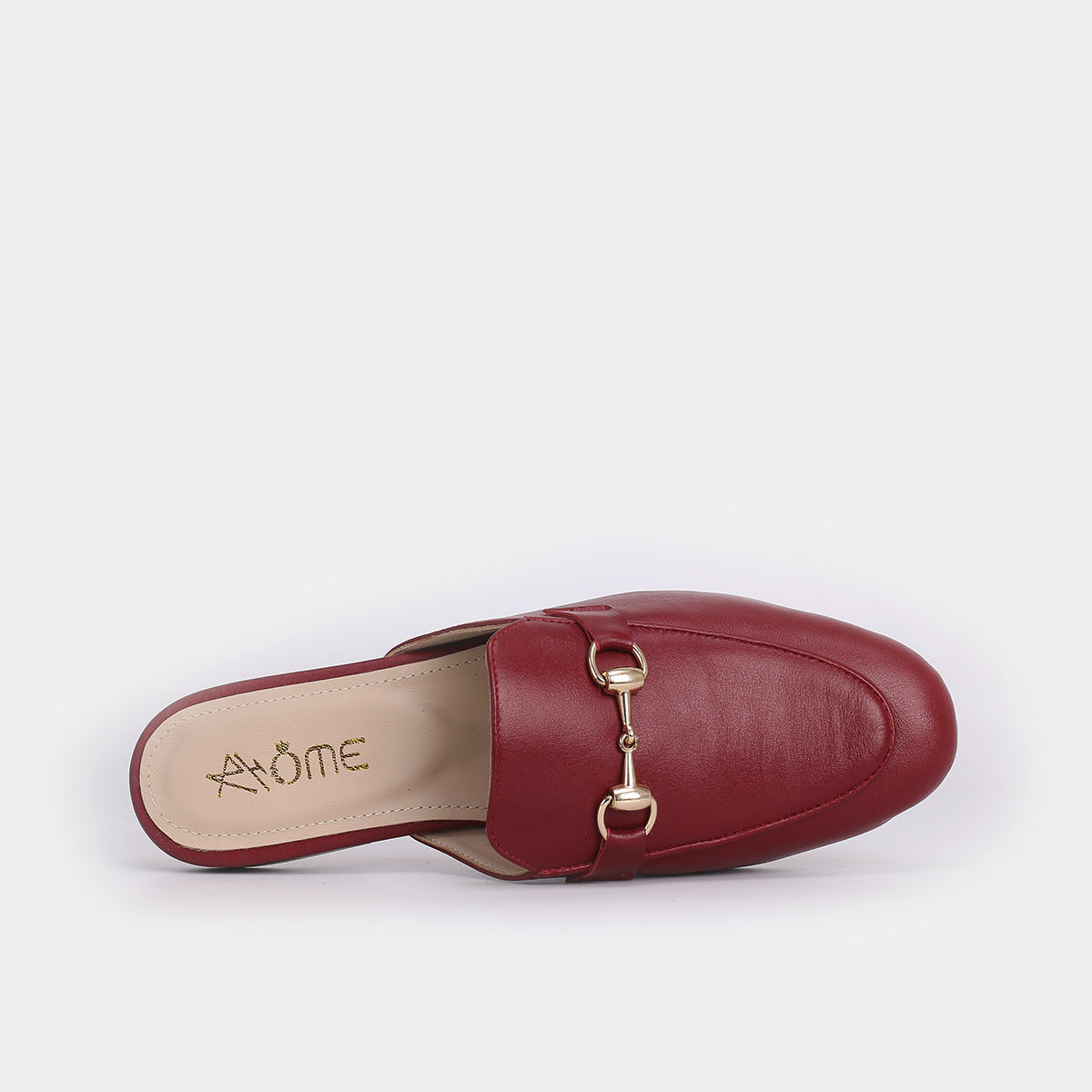 Mules Fes en cuir Bordeaux