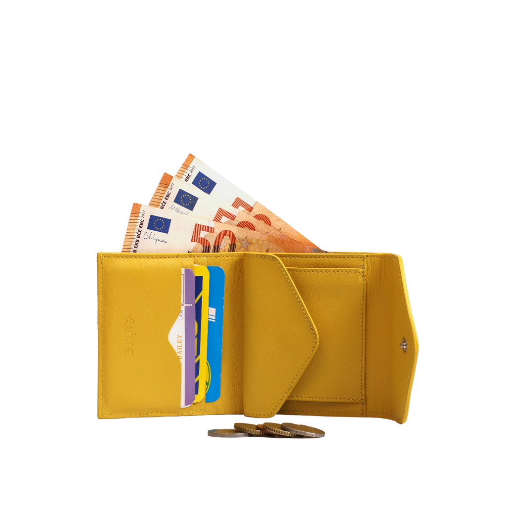 PORTEFEUILLE CELINE EN CUIR JAUNE