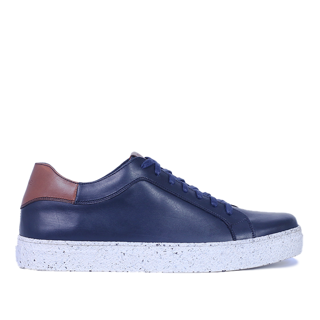 GONUS BASKET CUIR BLEU