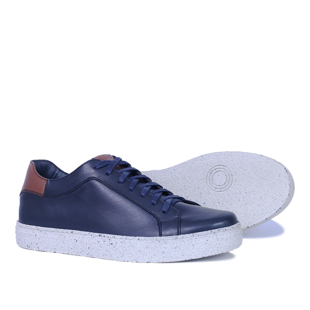 GONUS BASKET CUIR BLEU