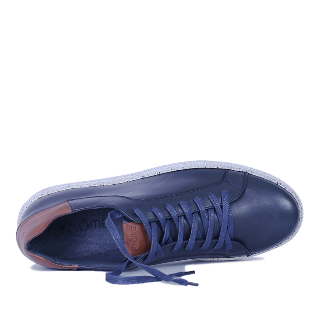 GONUS BASKET CUIR BLEU