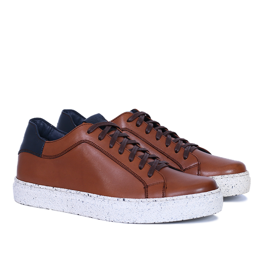 GONUS BASKET CUIR TABAC