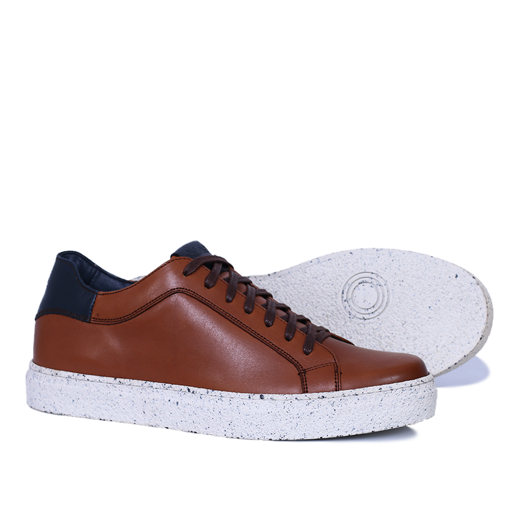 GONUS BASKET CUIR TABAC