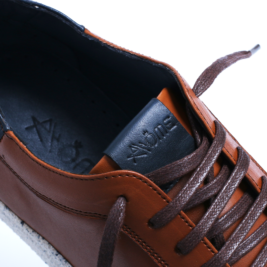 GONUS BASKET CUIR TABAC