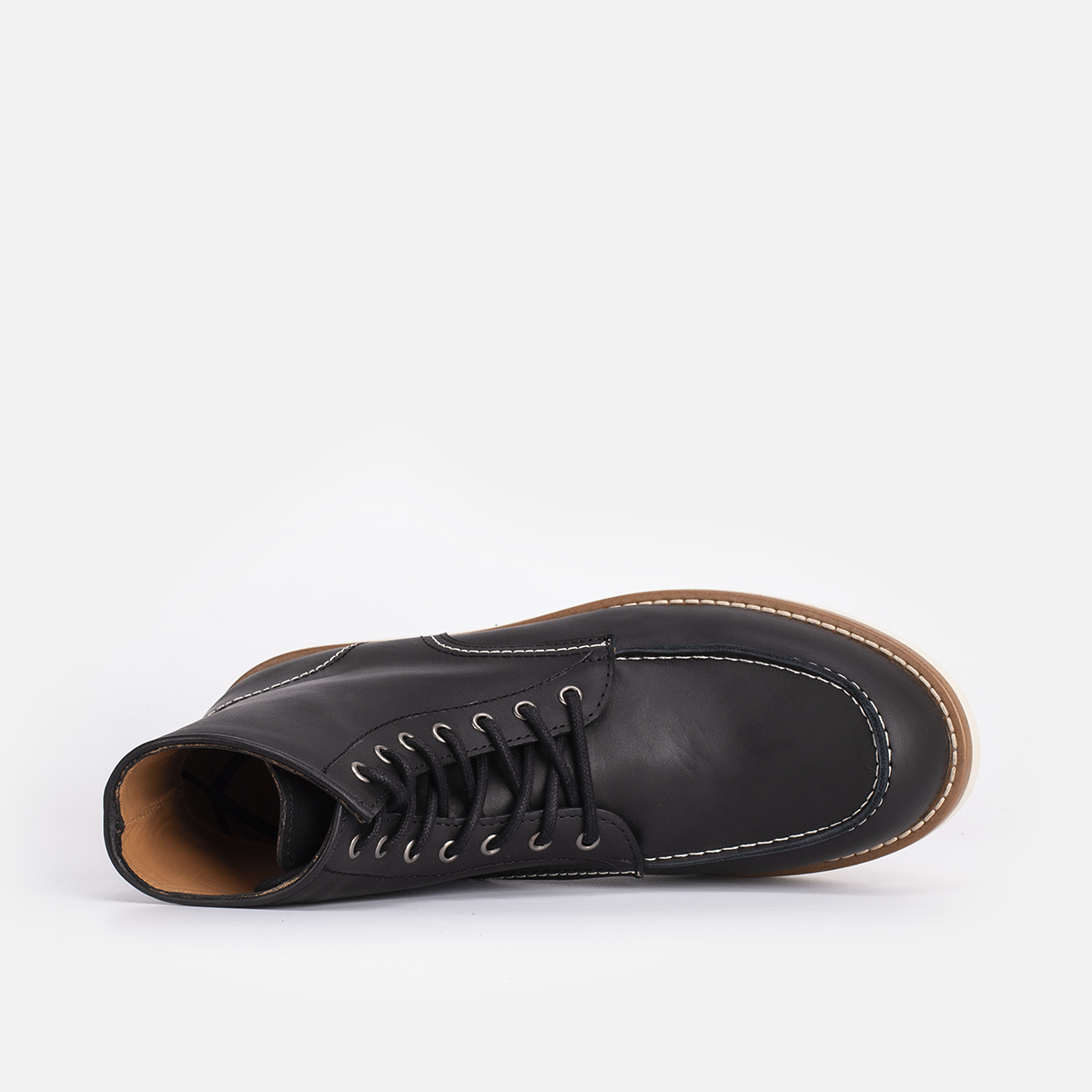 Classic Moc Toe en Cuir Noir