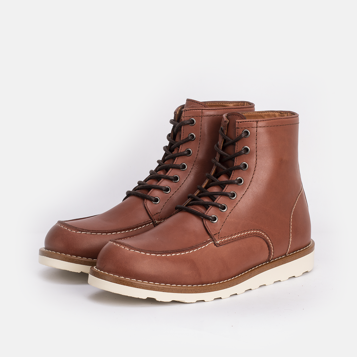 Classic Moc Toe en Cuir Tabac