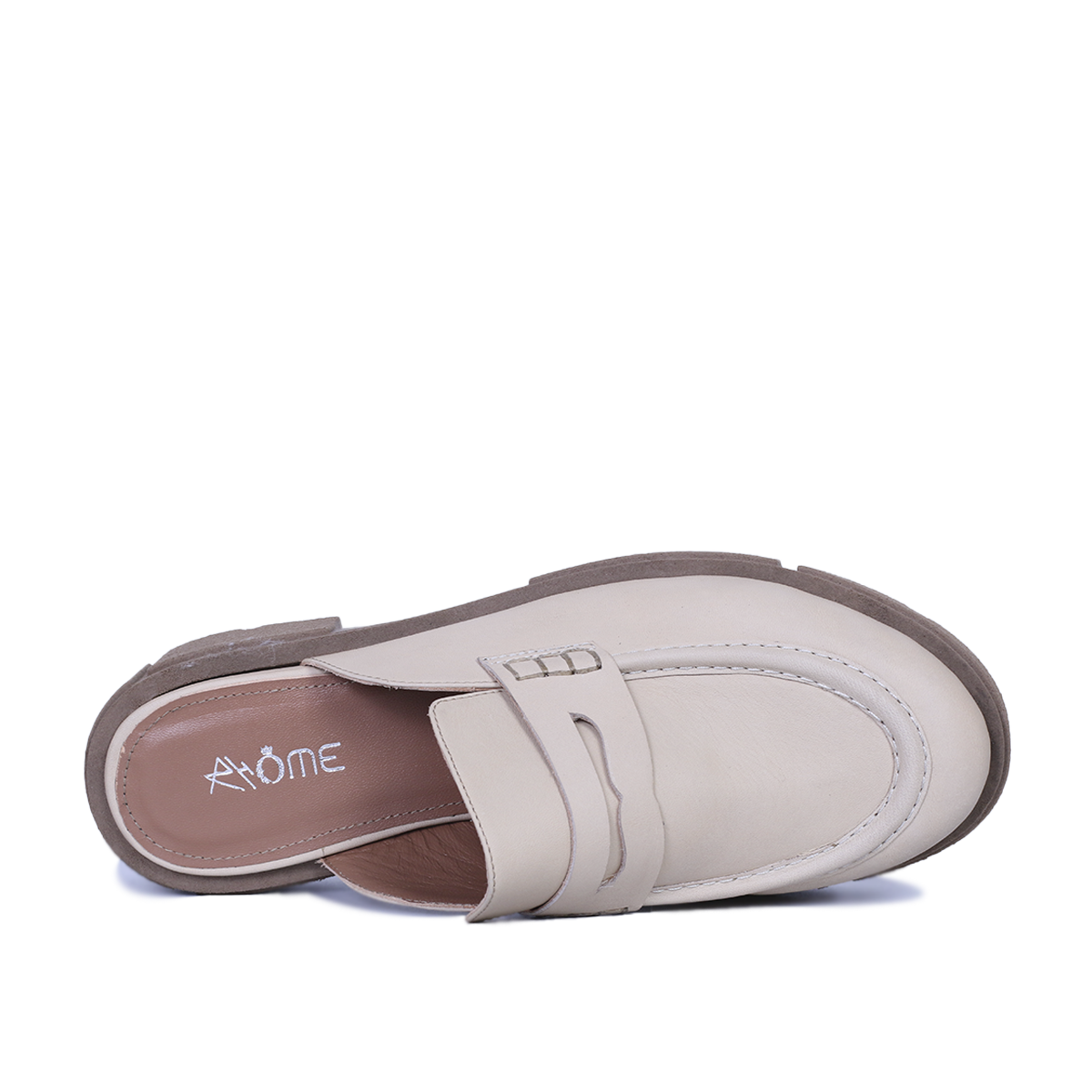 MULE MEKNES EN CUIR BEIGE