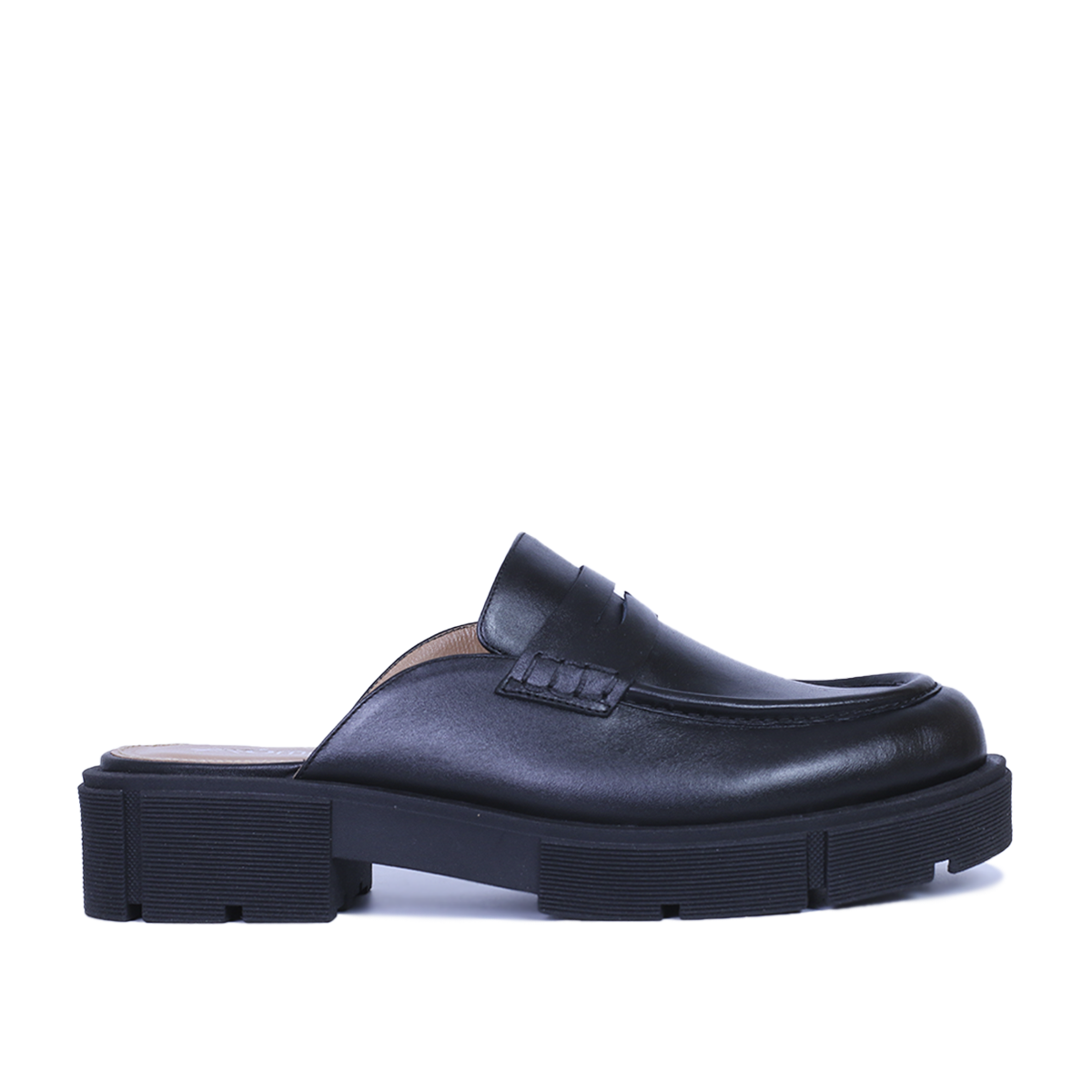 MULE MEKNES EN CUIR NOIR