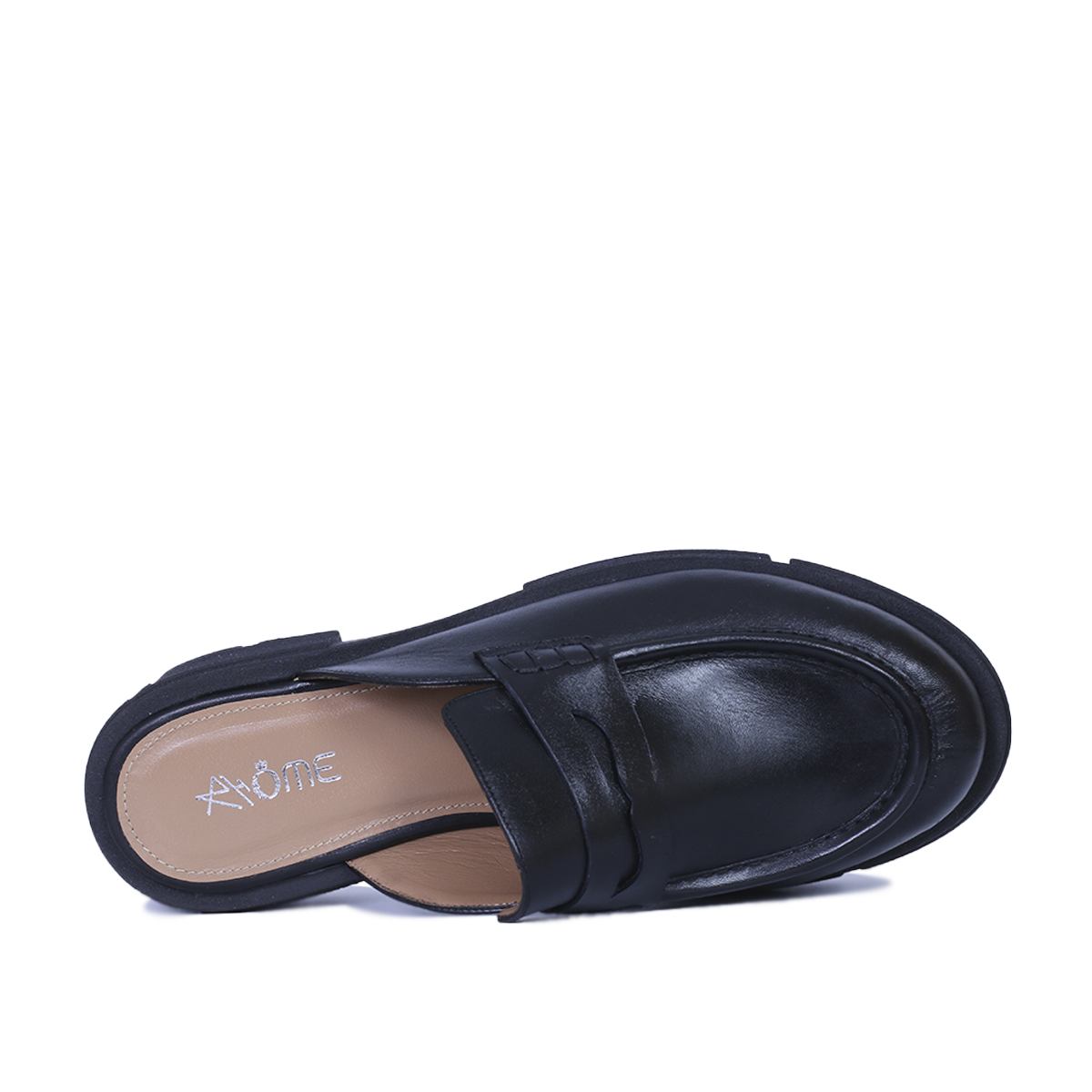 MULE MEKNES EN CUIR NOIR