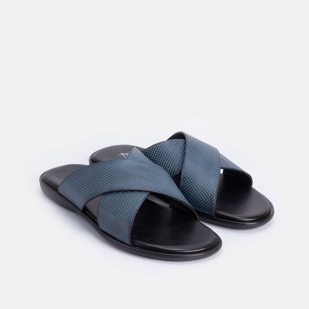 Momy en cuir  bleu