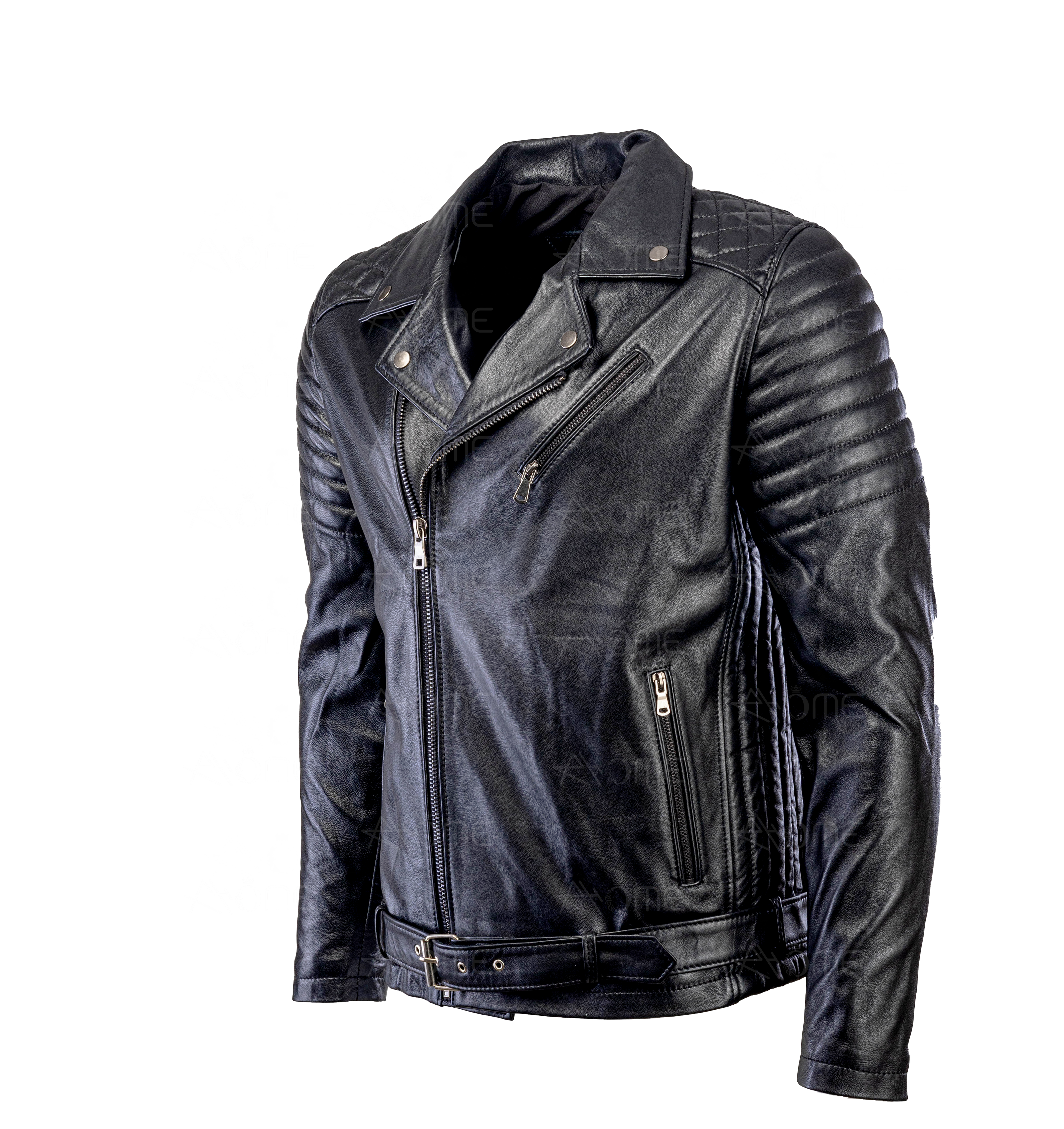 PERFECTO avec ceinture en cuir Noir