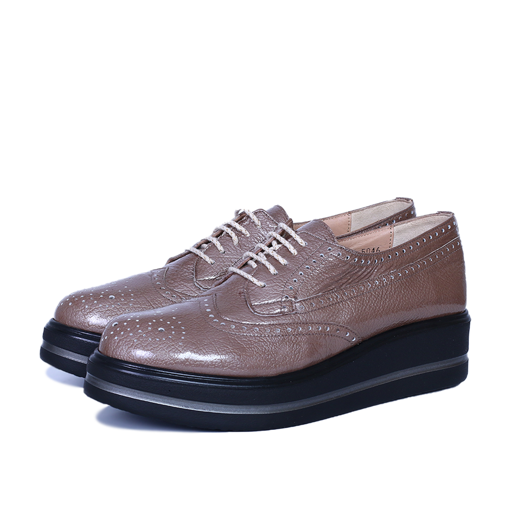 PINAR EN CUIR BRILLANT BEIGE