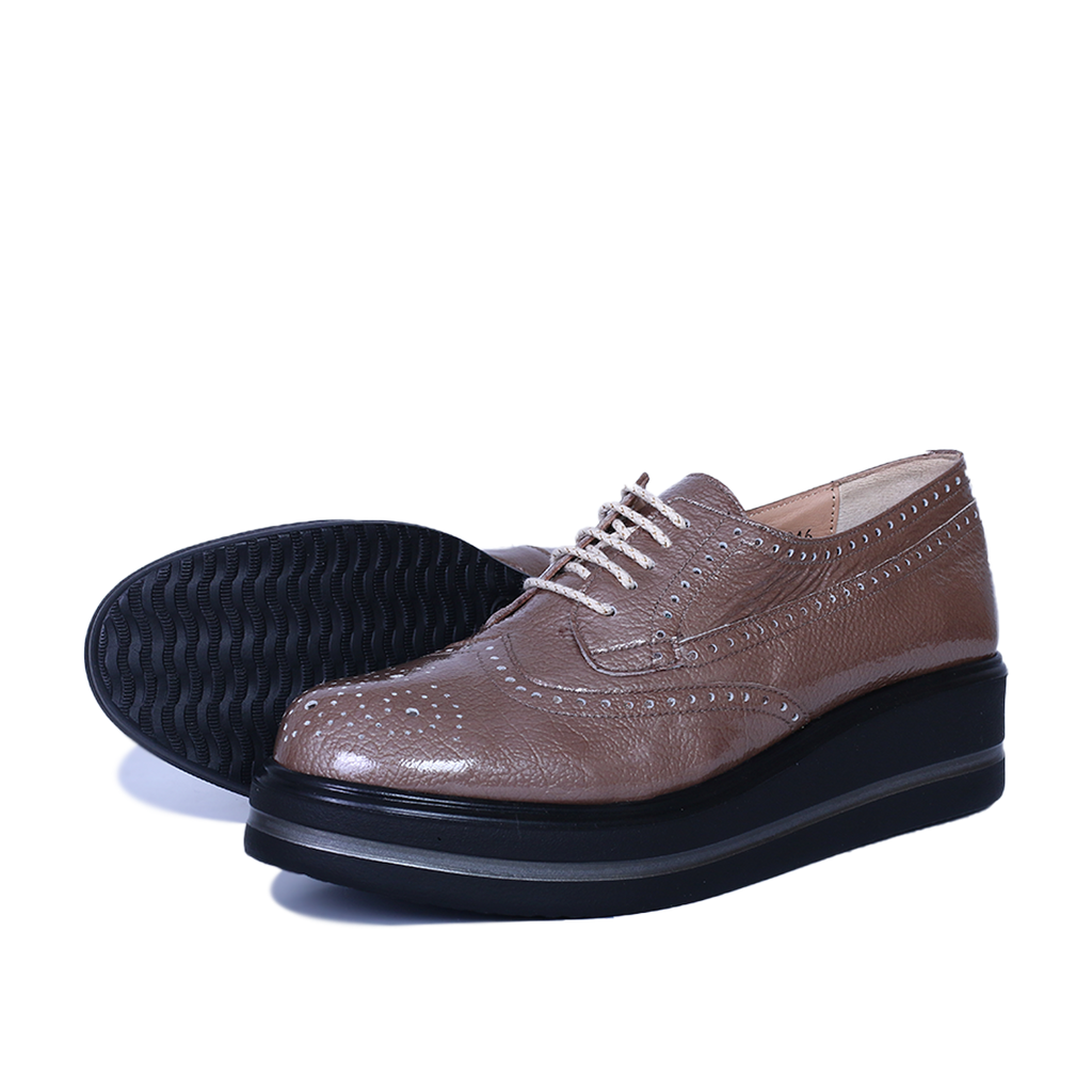 PINAR EN CUIR BRILLANT BEIGE
