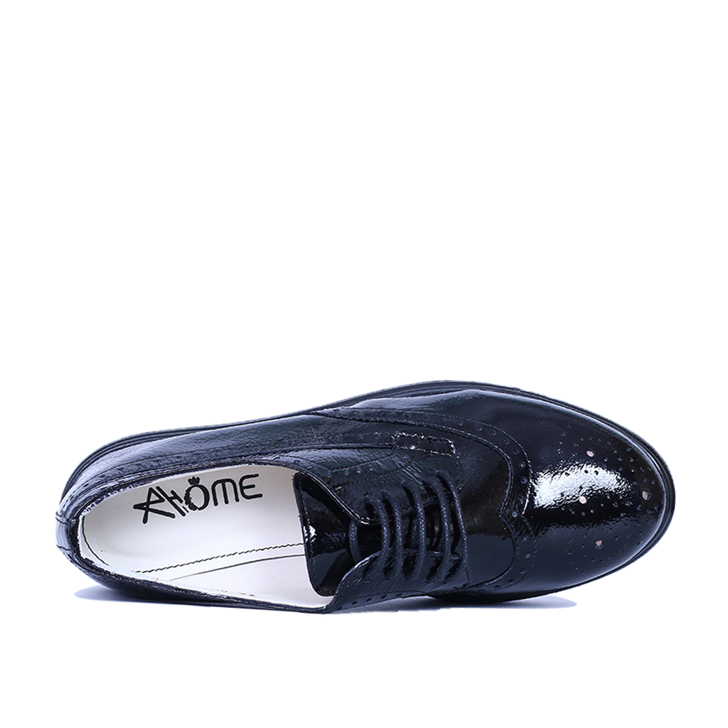 PINAR EN CUIR BRILLANT NOIR
