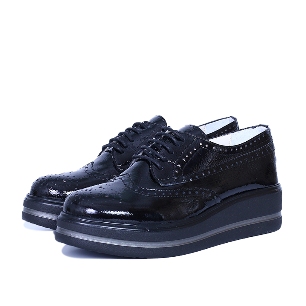 PINAR EN CUIR BRILLANT NOIR