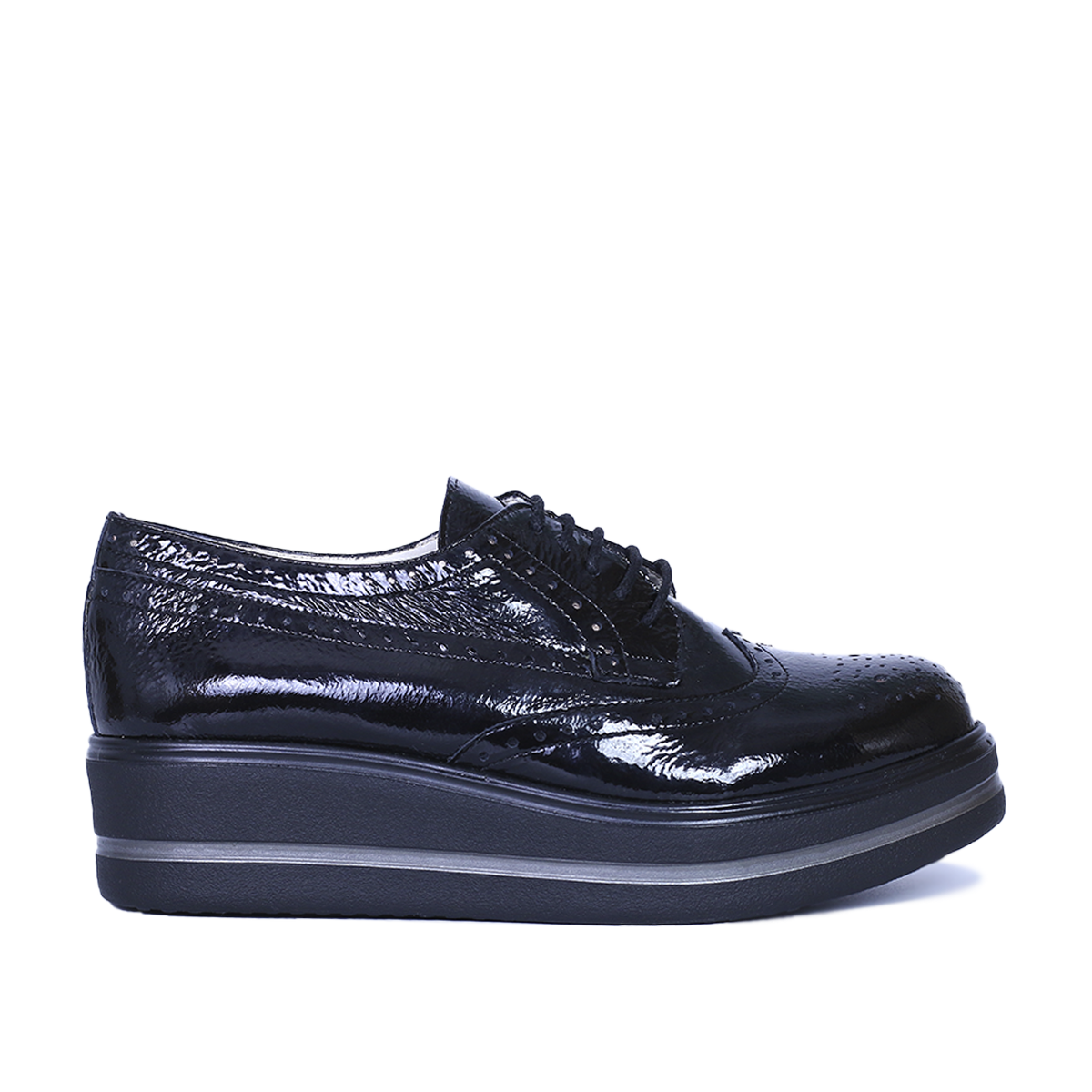 PINAR EN CUIR BRILLANT NOIR