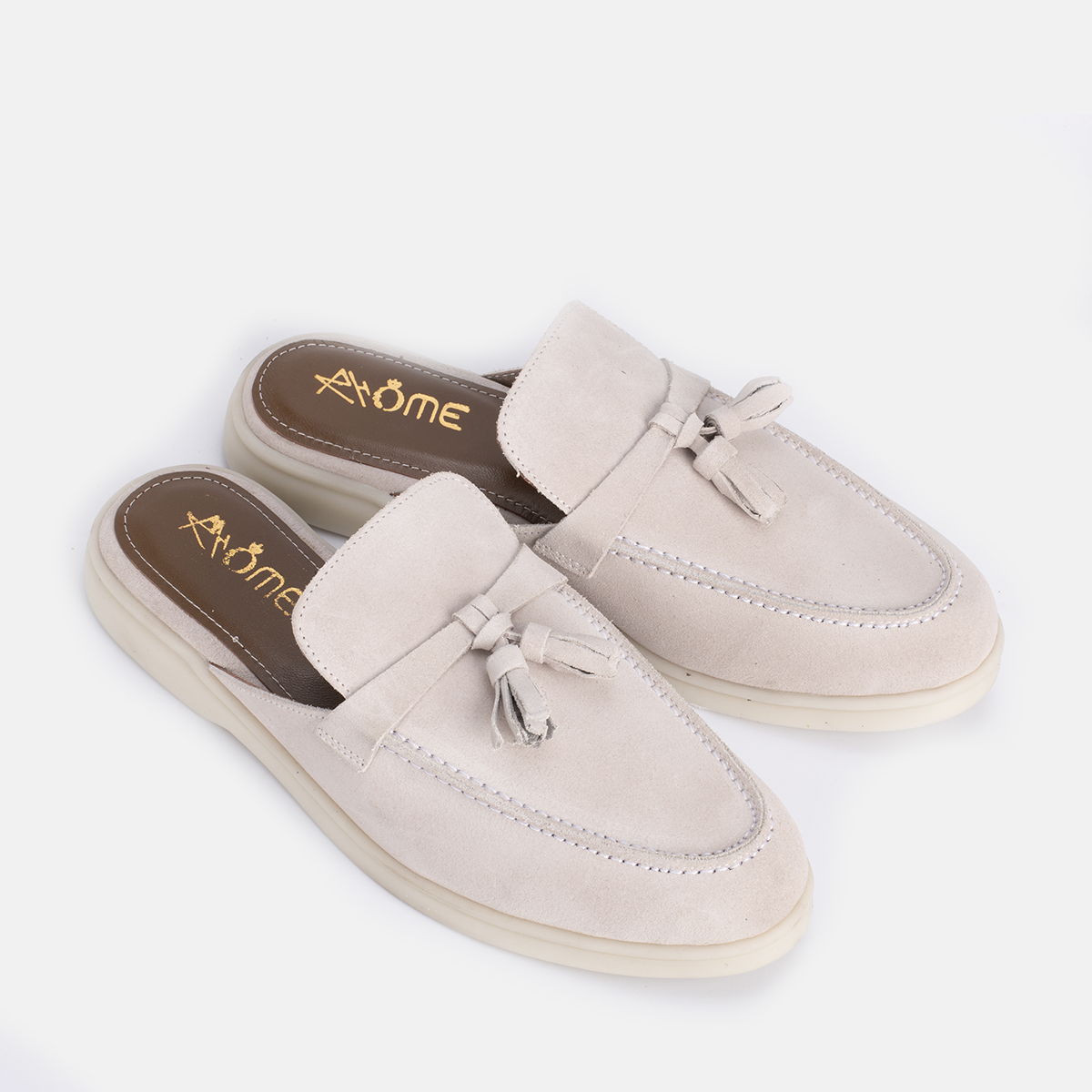 Mules SAFI en Daim Beige