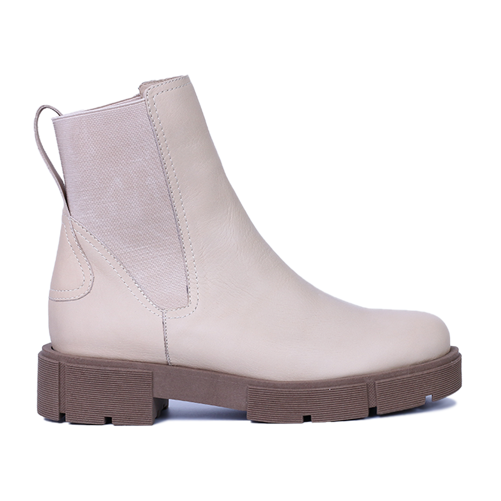 SEBTA - BOTTINE EN CUIR BEIGE