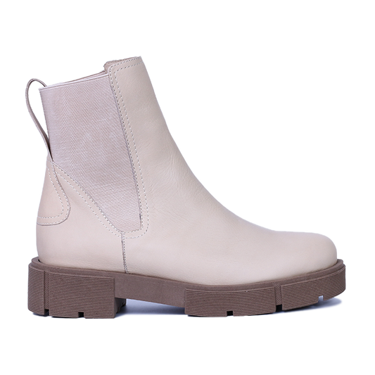 SEBTA - BOTTINE EN CUIR BEIGE