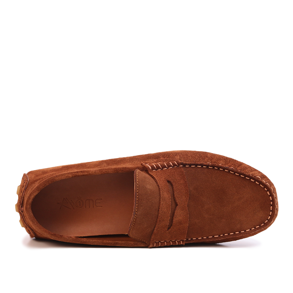 Mocassin Gommino en daim TABAC