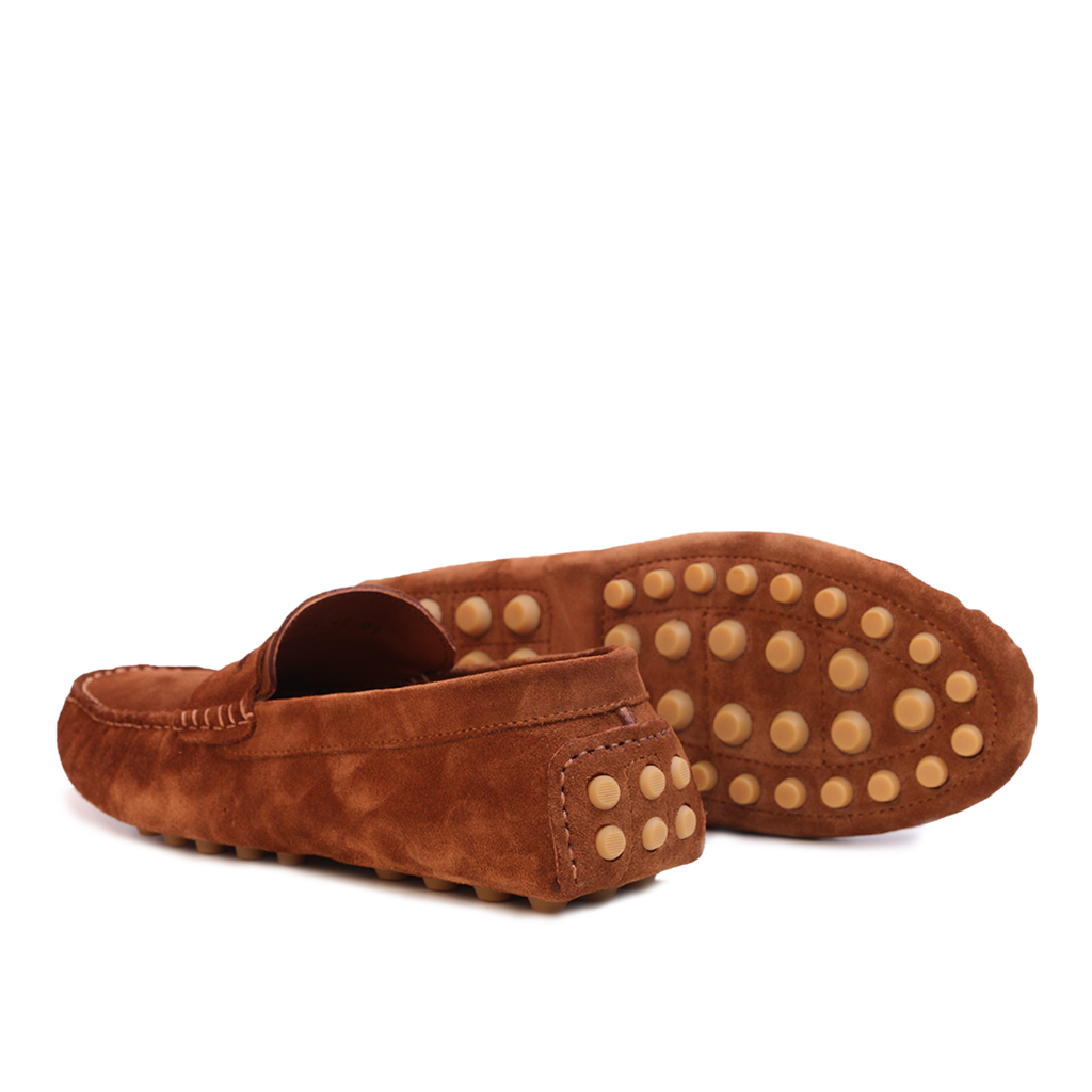 Mocassin Gommino en daim TABAC