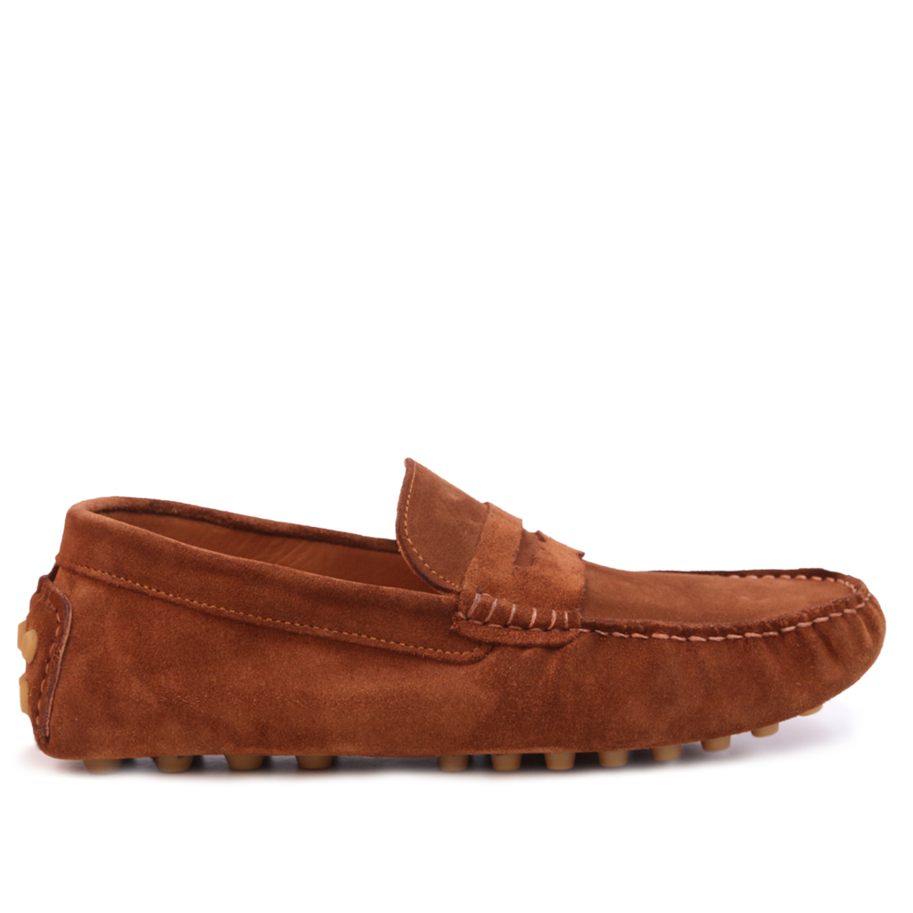 Mocassin Gommino en daim TABAC
