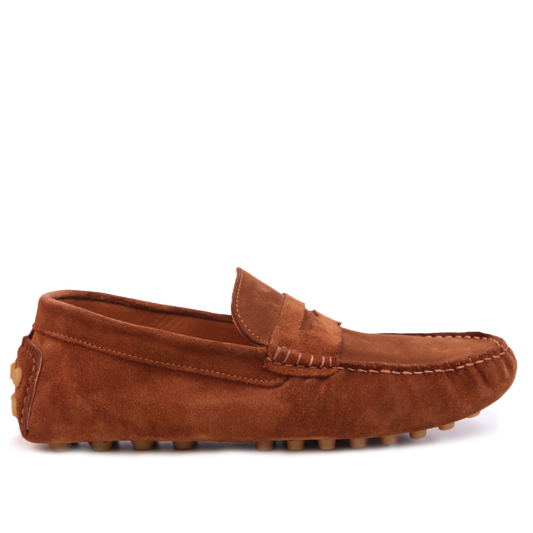 Mocassin Gommino en daim TABAC