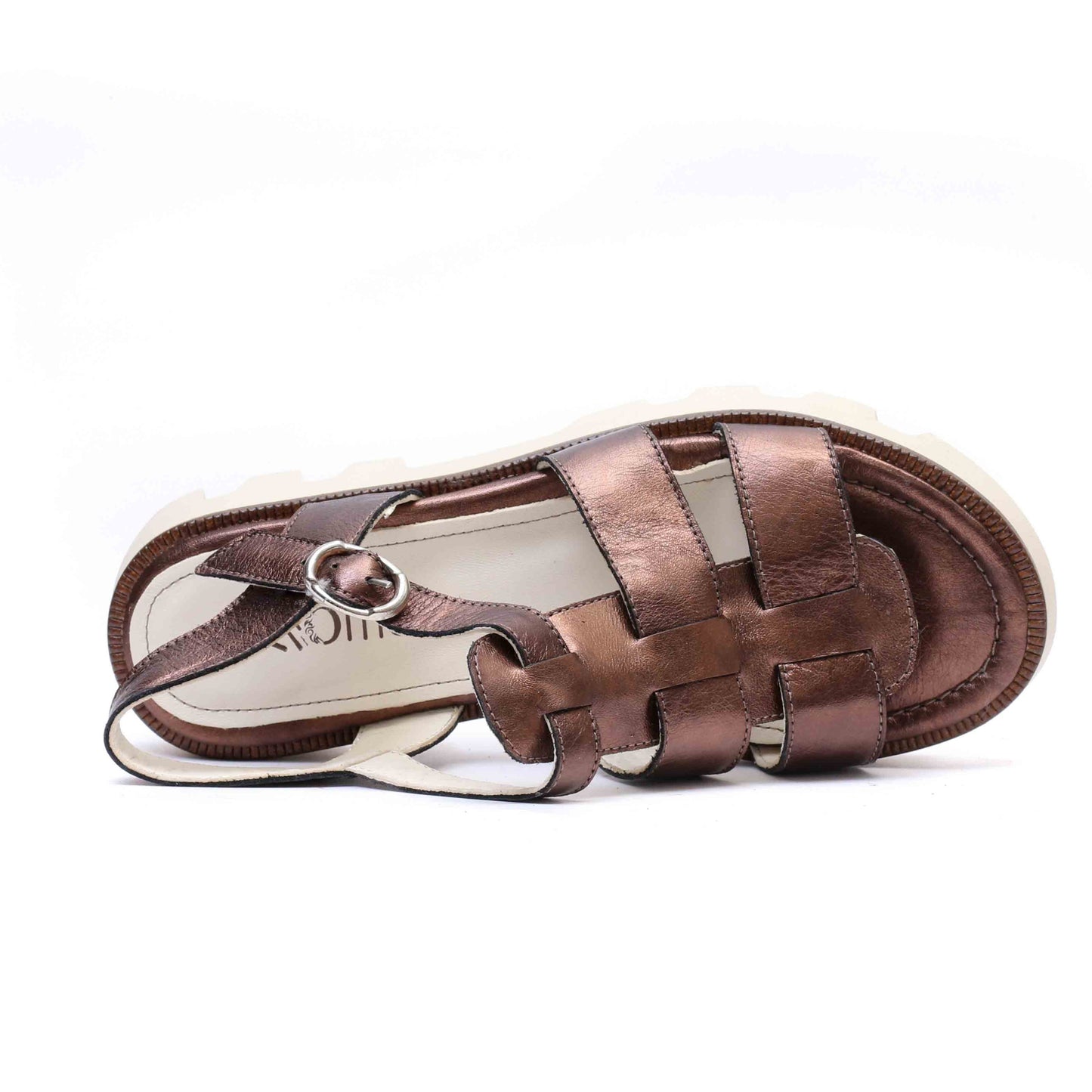 SANDALES EN CUIR BRONZE 1990