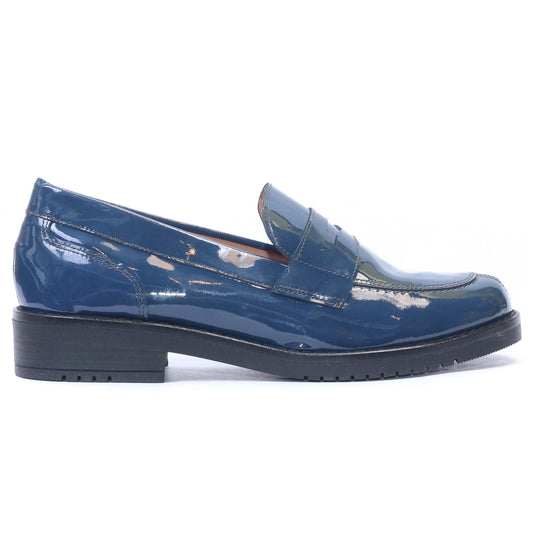 COLLEGE EN CUIR BLEU BRILLANT 1800