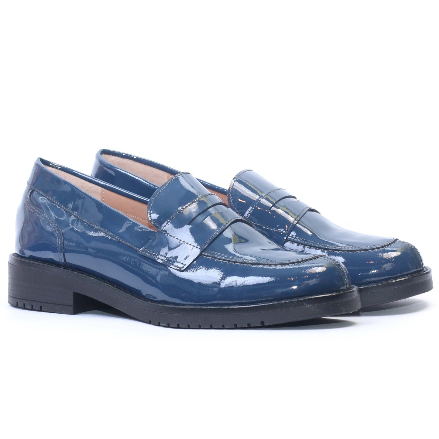 COLLEGE EN CUIR BLEU BRILLANT 1800