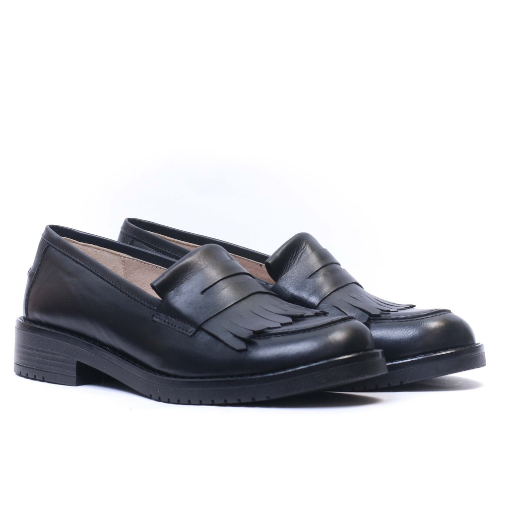 COLLEGE EN CUIR NOIR 6043