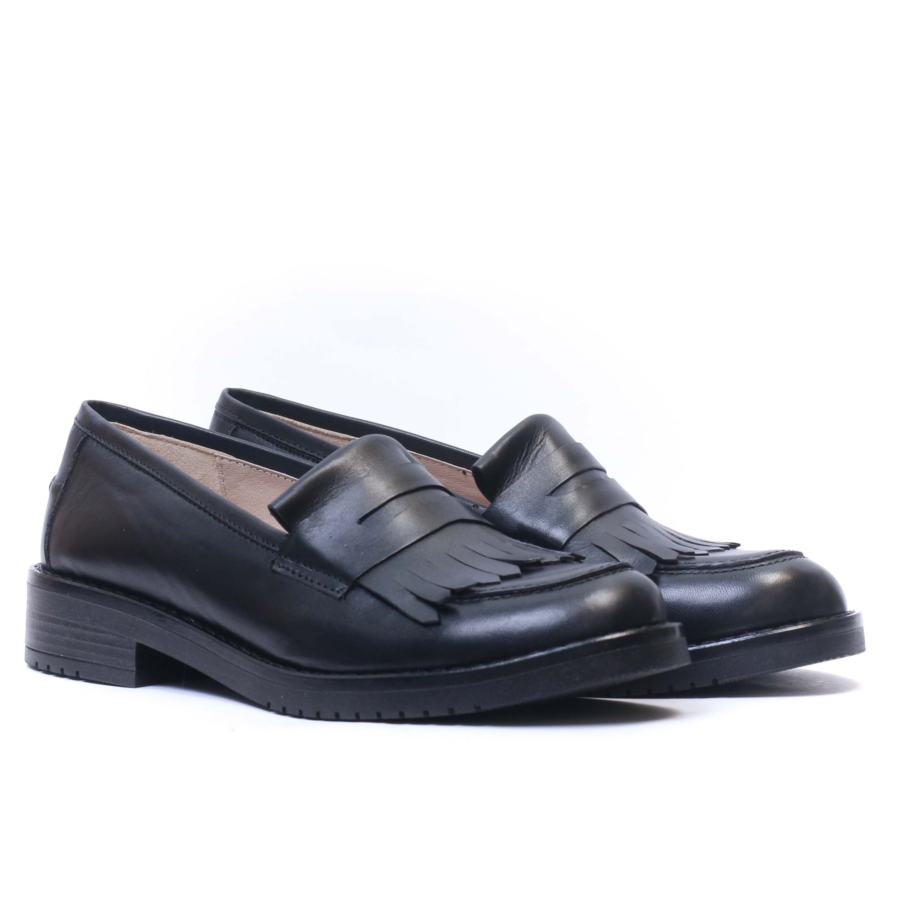 COLLEGE EN CUIR NOIR 6043