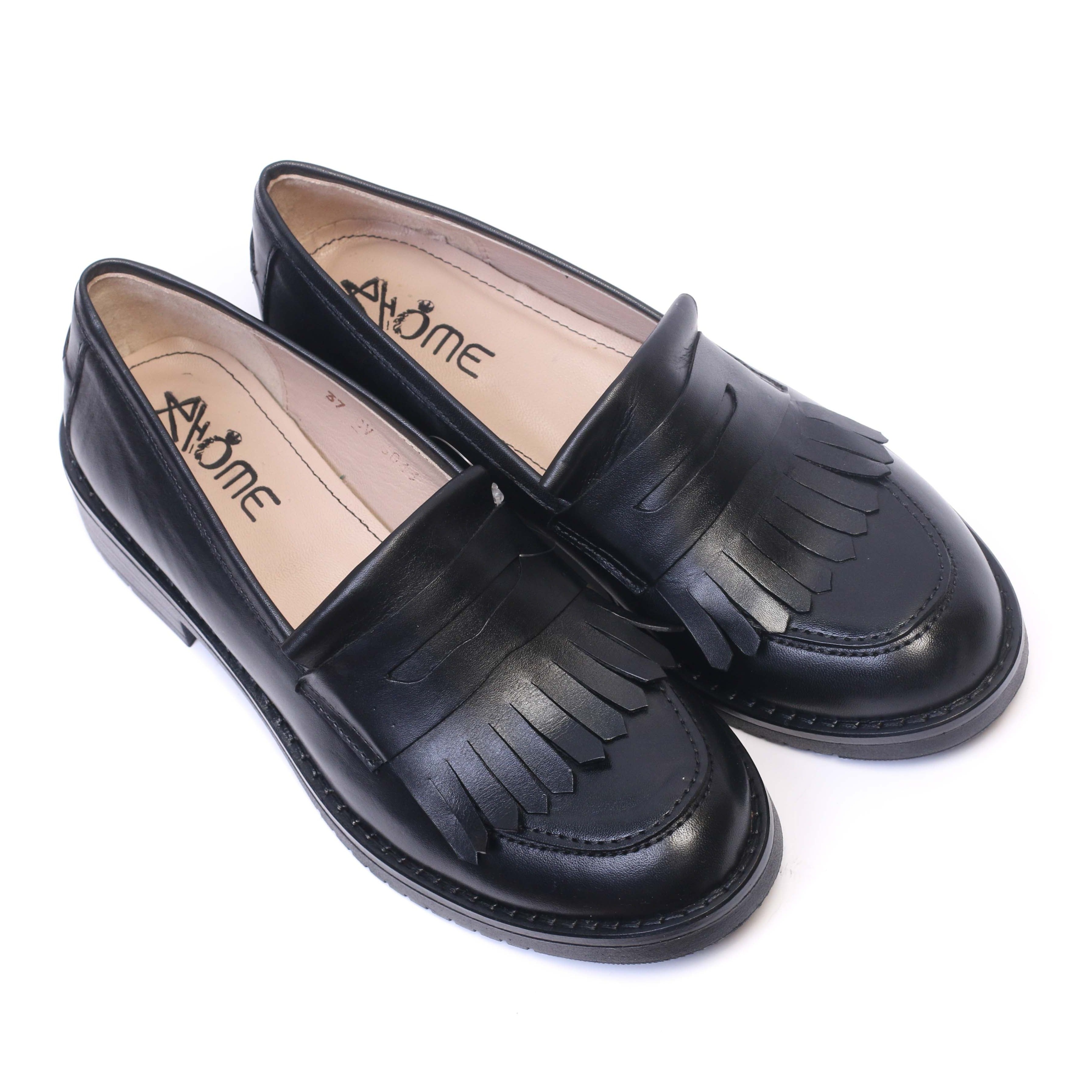 COLLEGE EN CUIR NOIR 6043