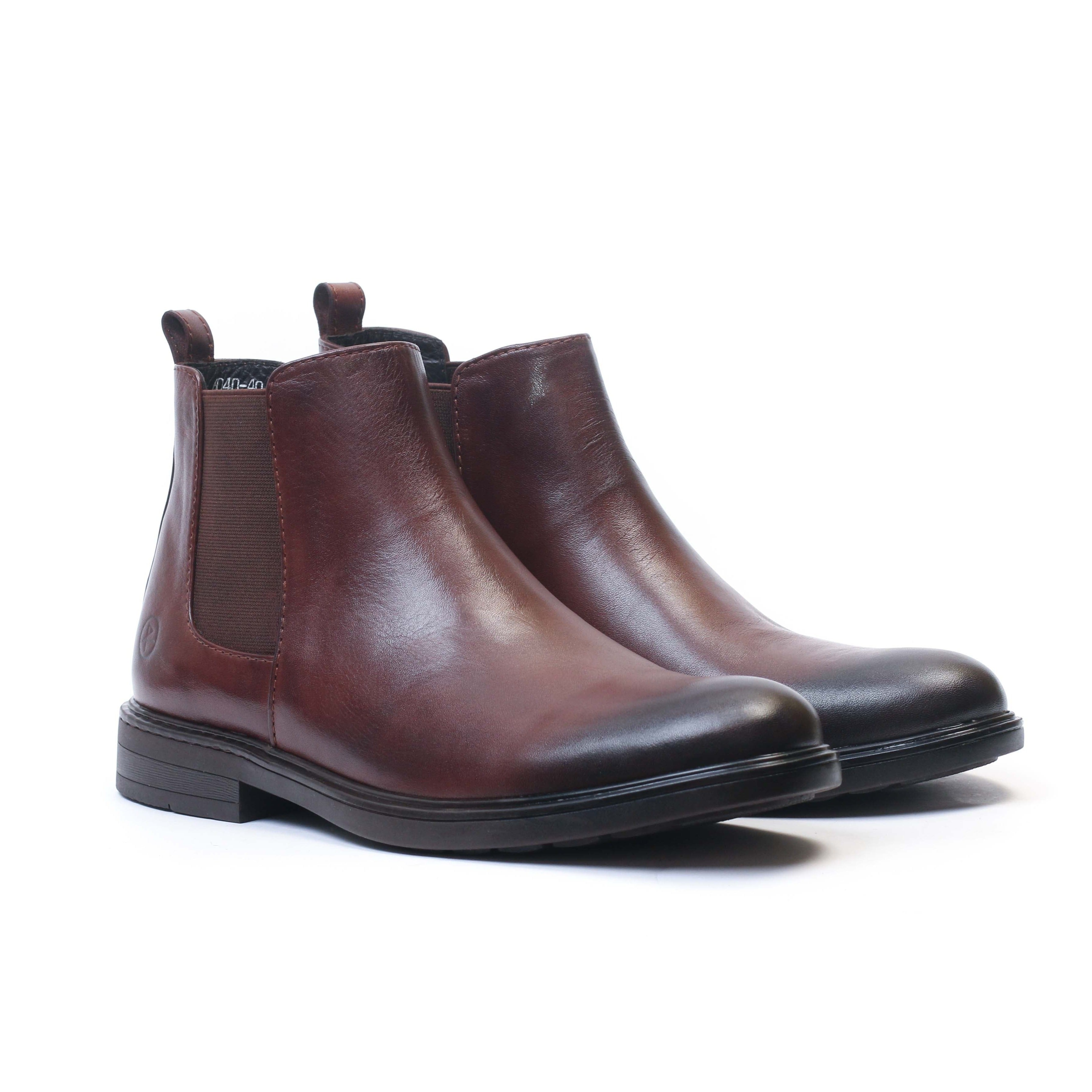 Chelsea boots en cuir Marron 6041