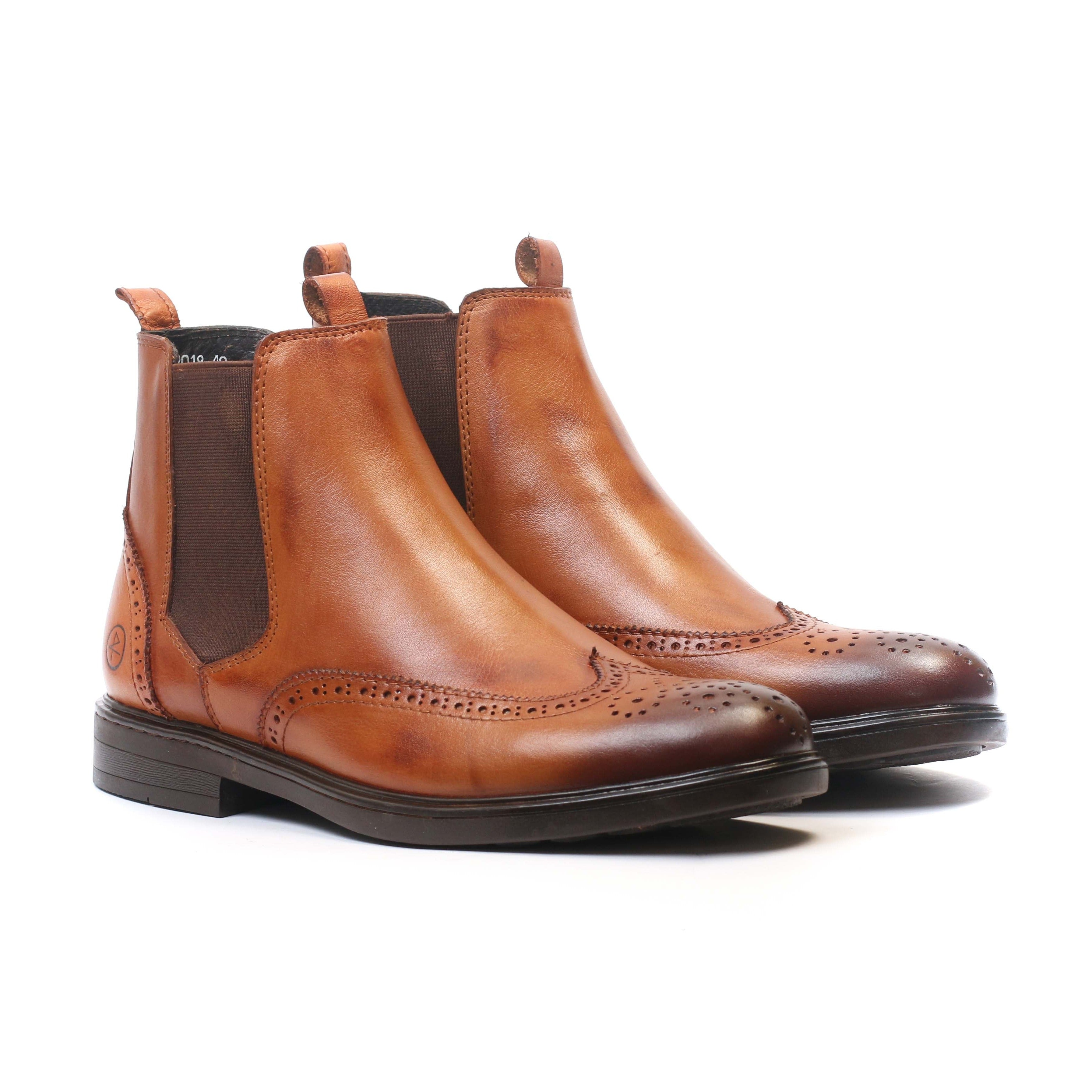 Chelsea boots en cuir Tabac 2018