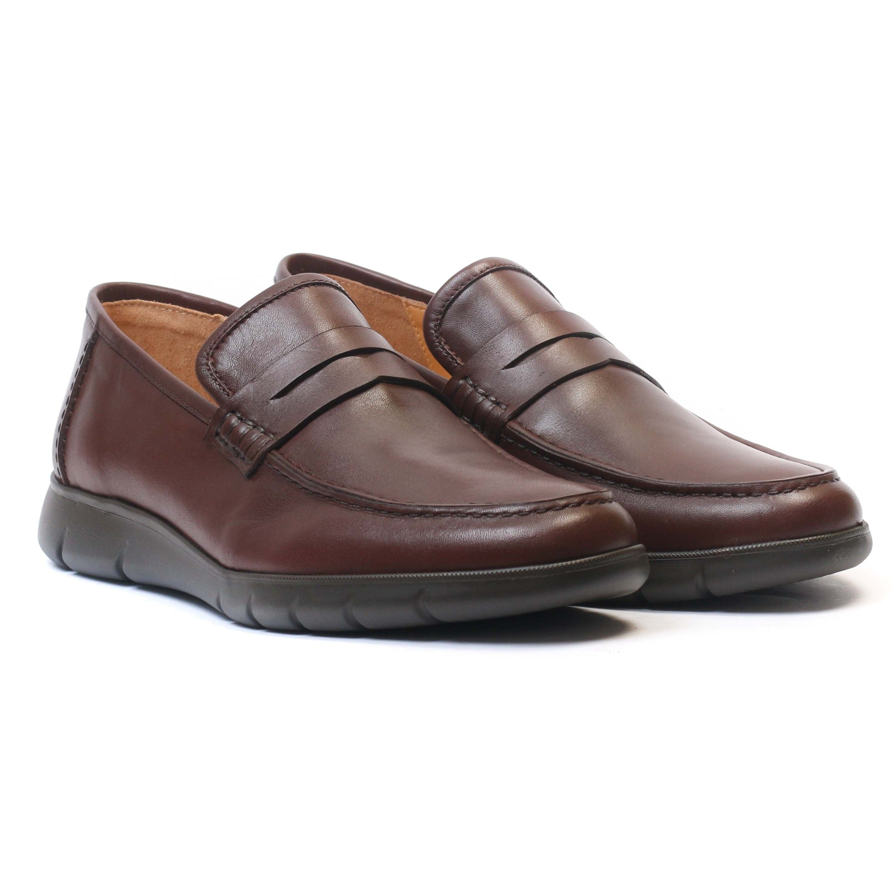 Chaussure en Cuir Marron 4130