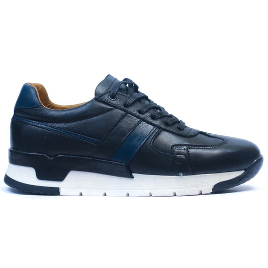 BASKET EN CUIR  NOIR/C  771