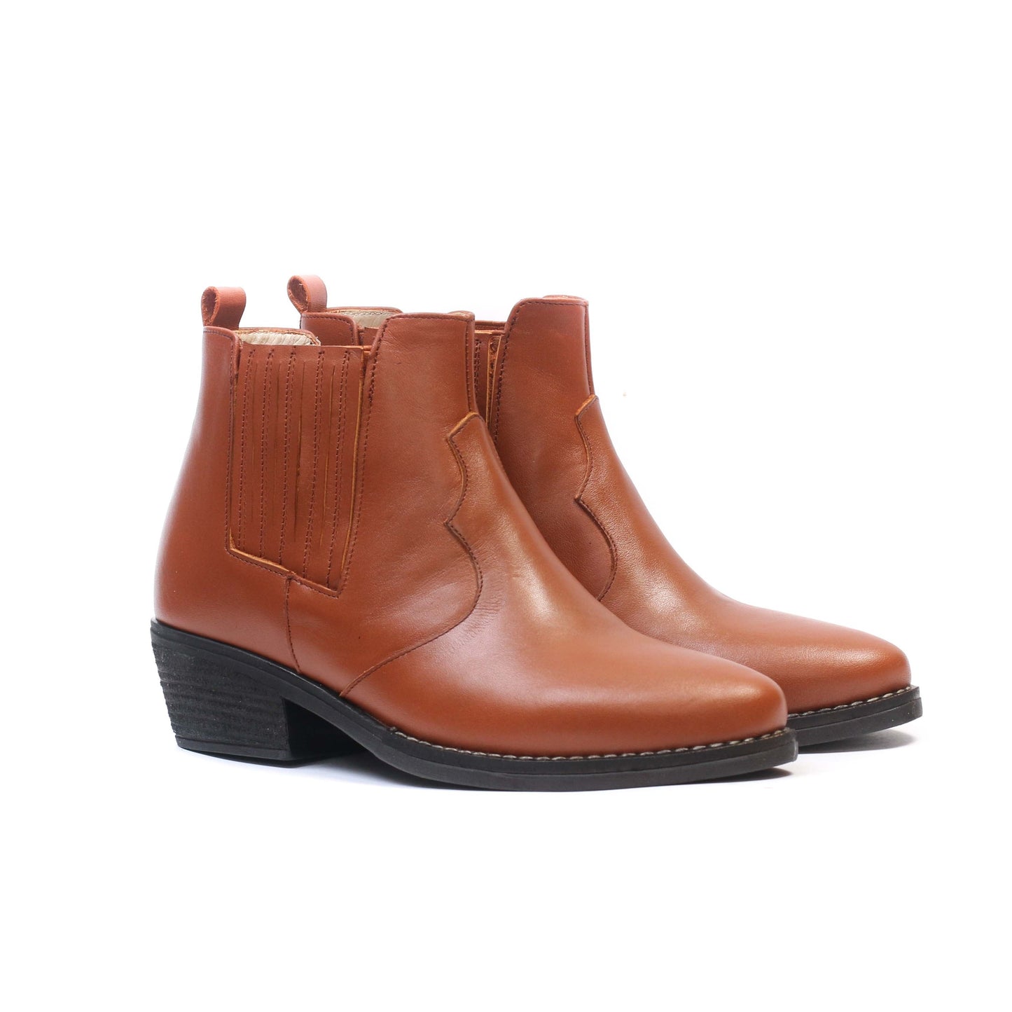 BOTTINE EN CUIR TABAC 875
