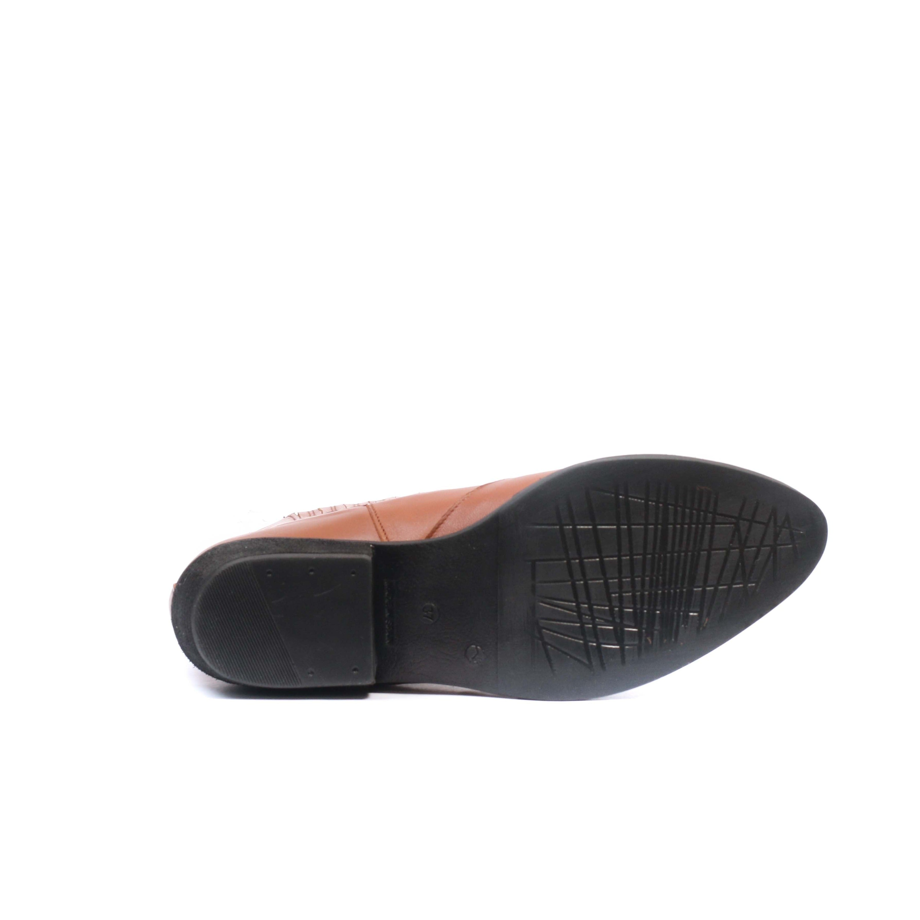 BOTTINE EN CUIR TABAC 875