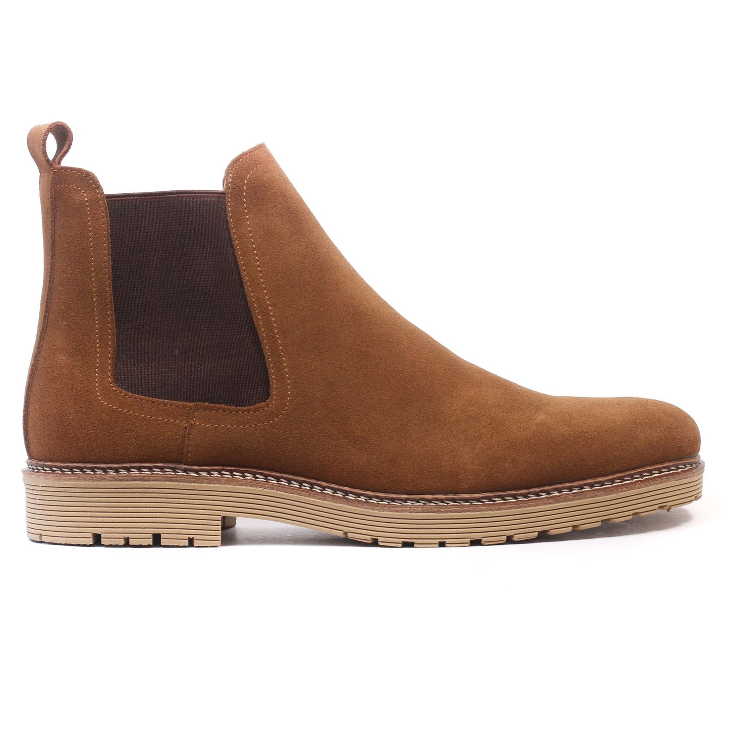 CHELSEA BOOTS EN DAIM TABAC 204H