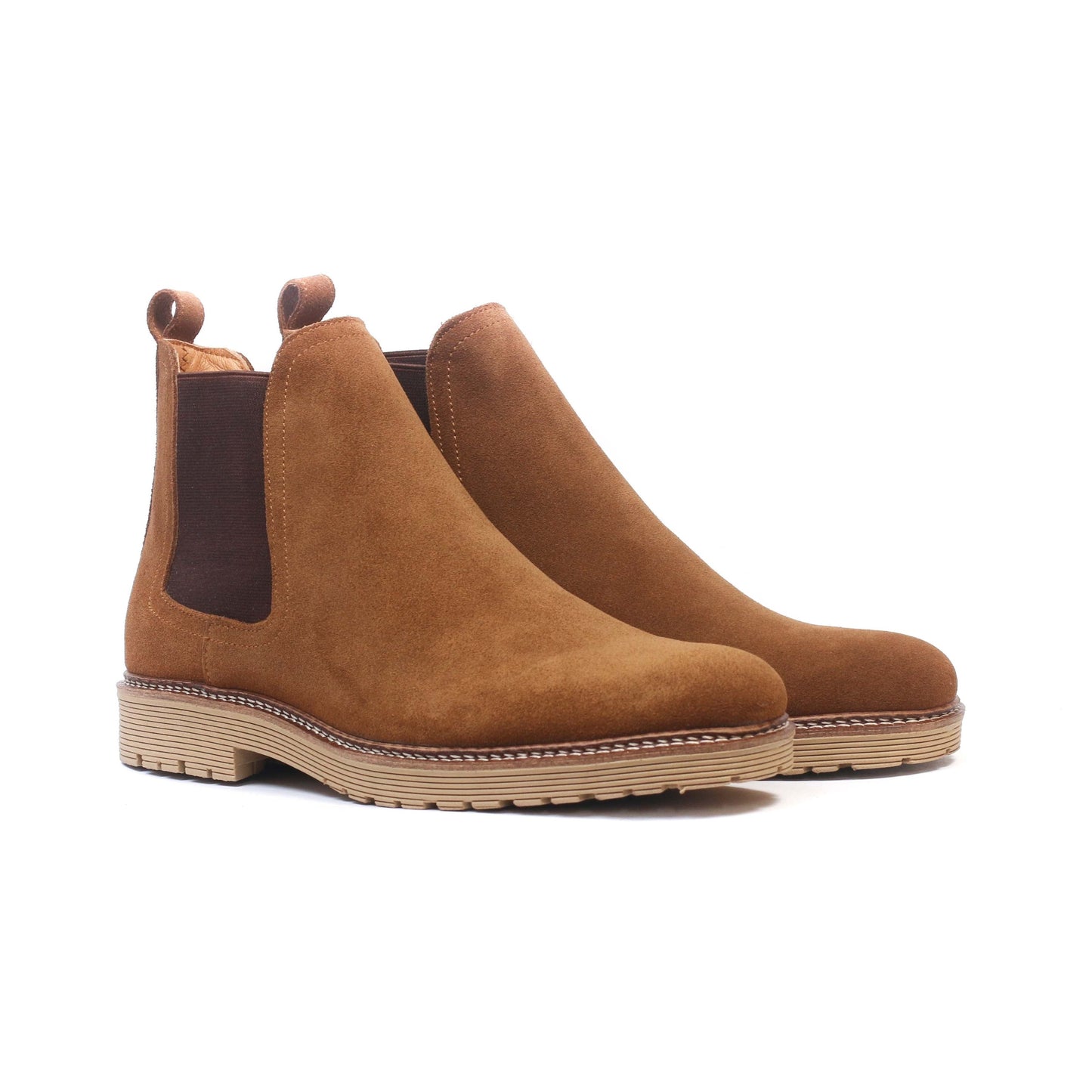 CHELSEA BOOTS EN DAIM TABAC 204H
