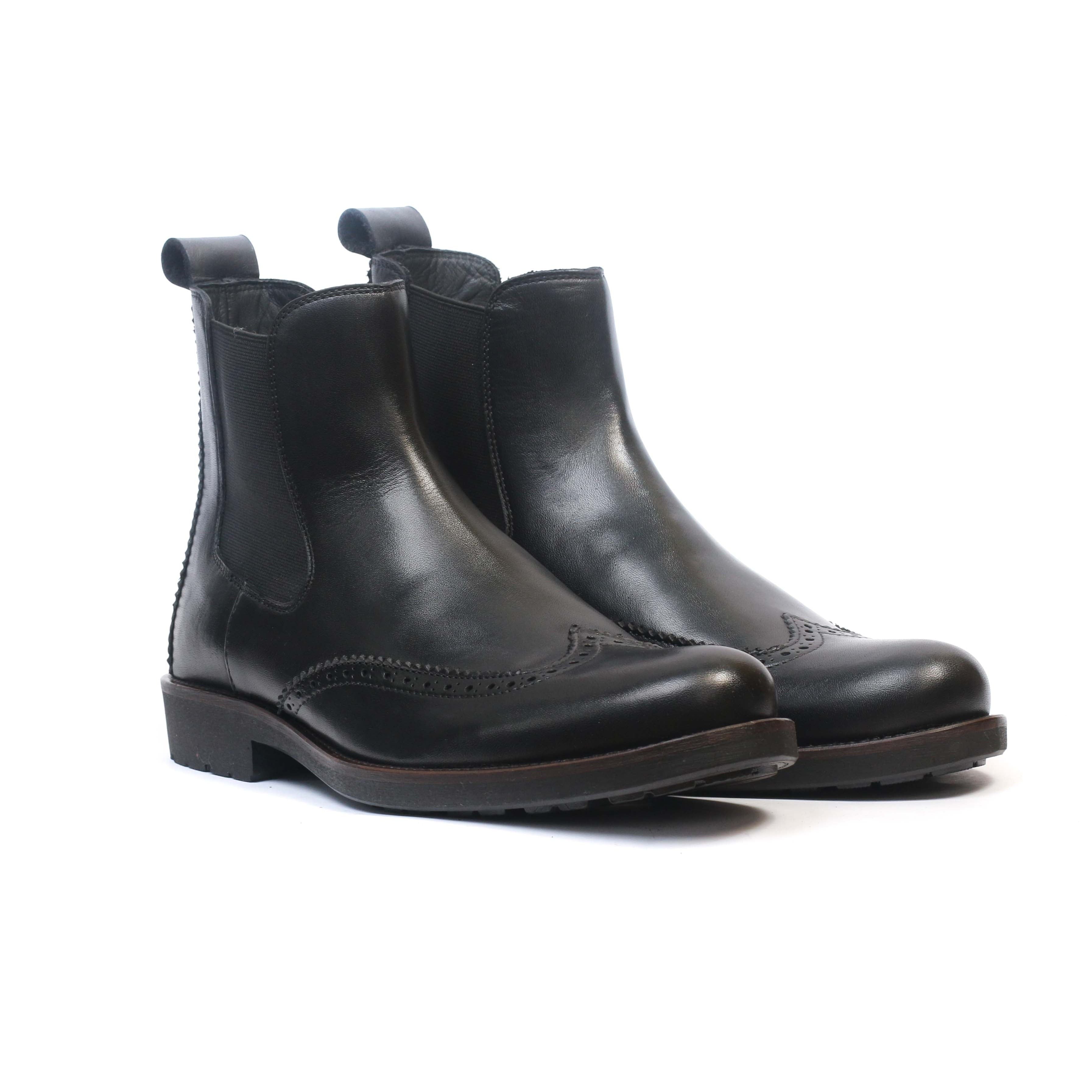 Chelsea Richelieu en cuir Noir 615