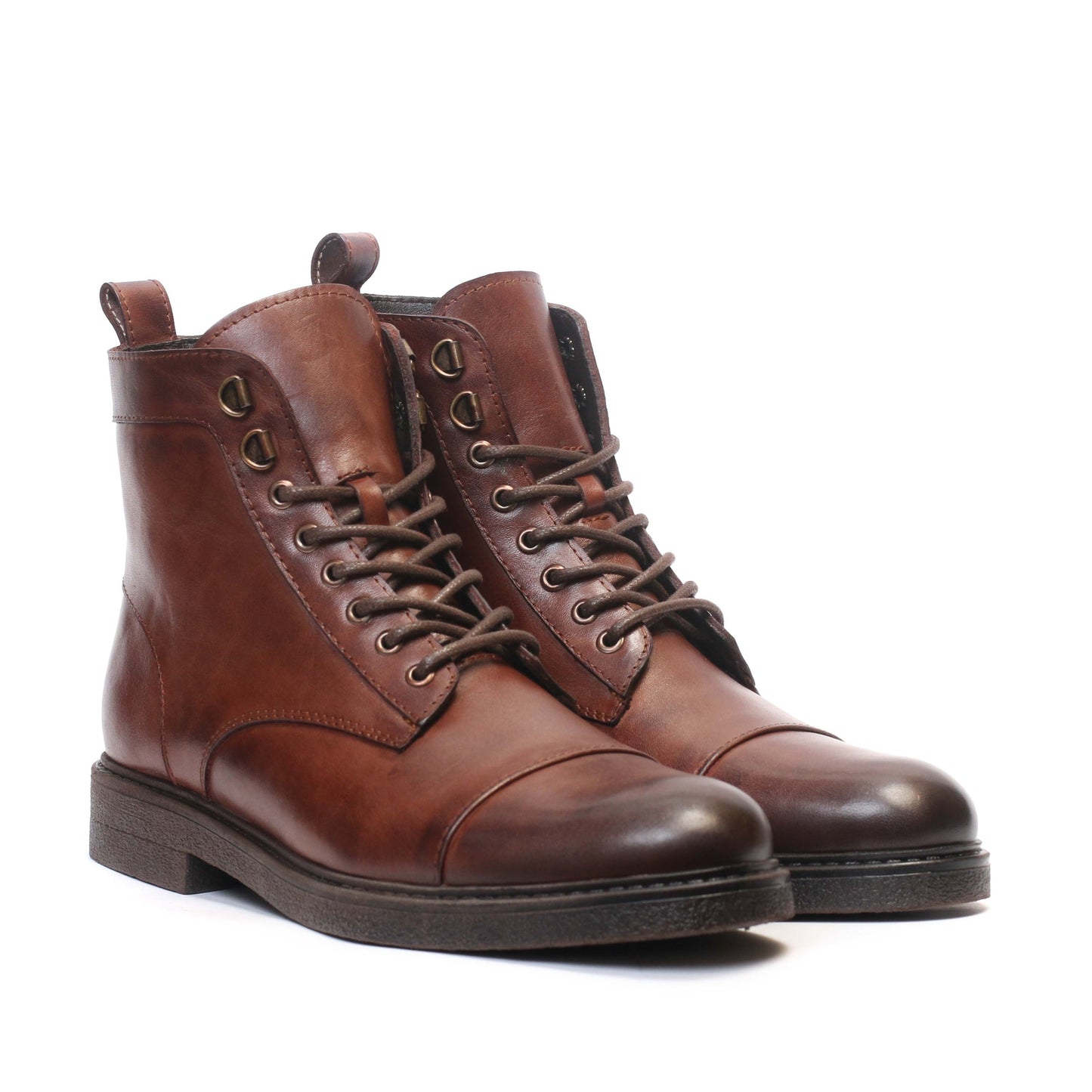 Boots en cuir Marron 005
