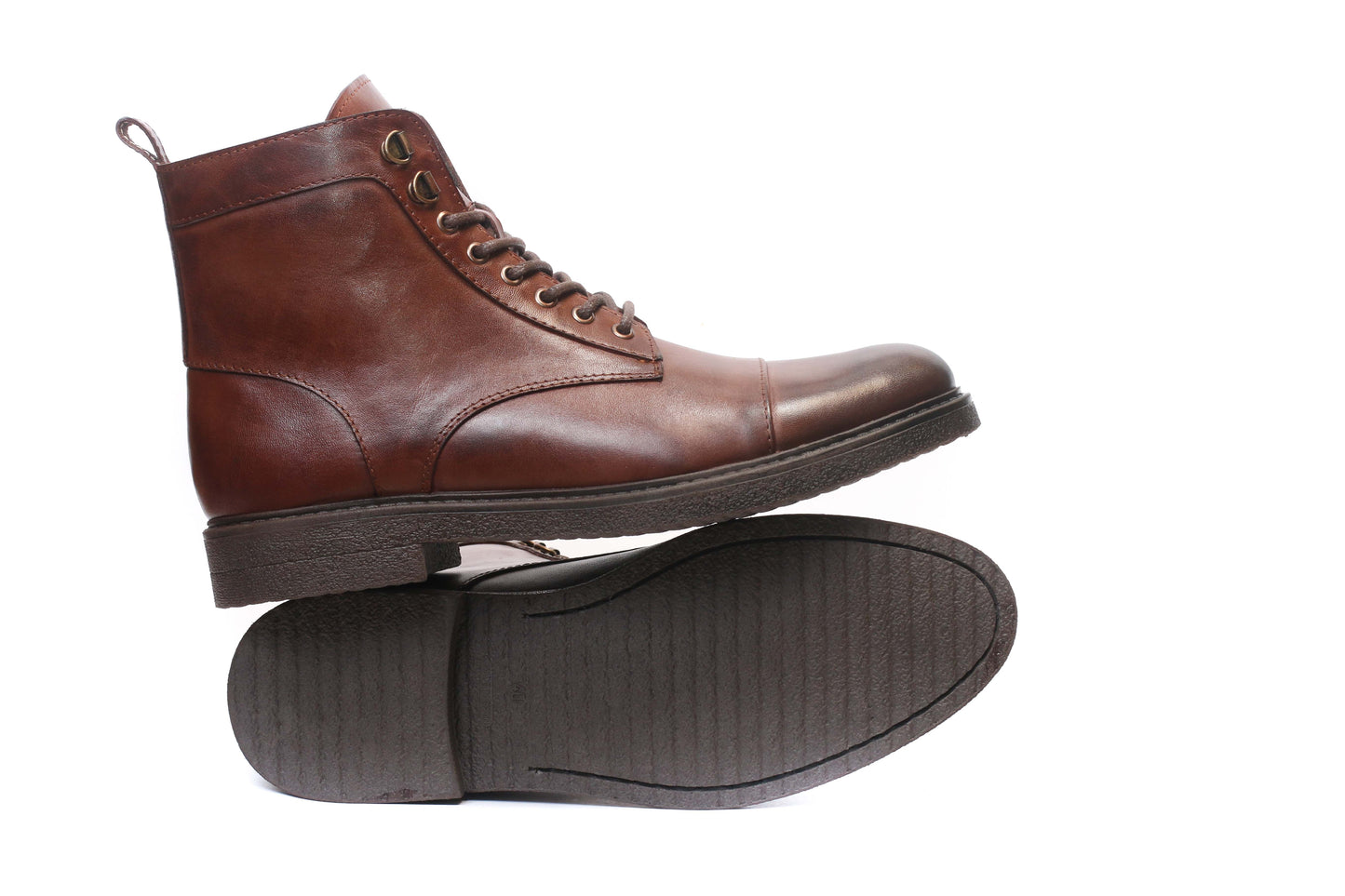 Boots en cuir Marron 005
