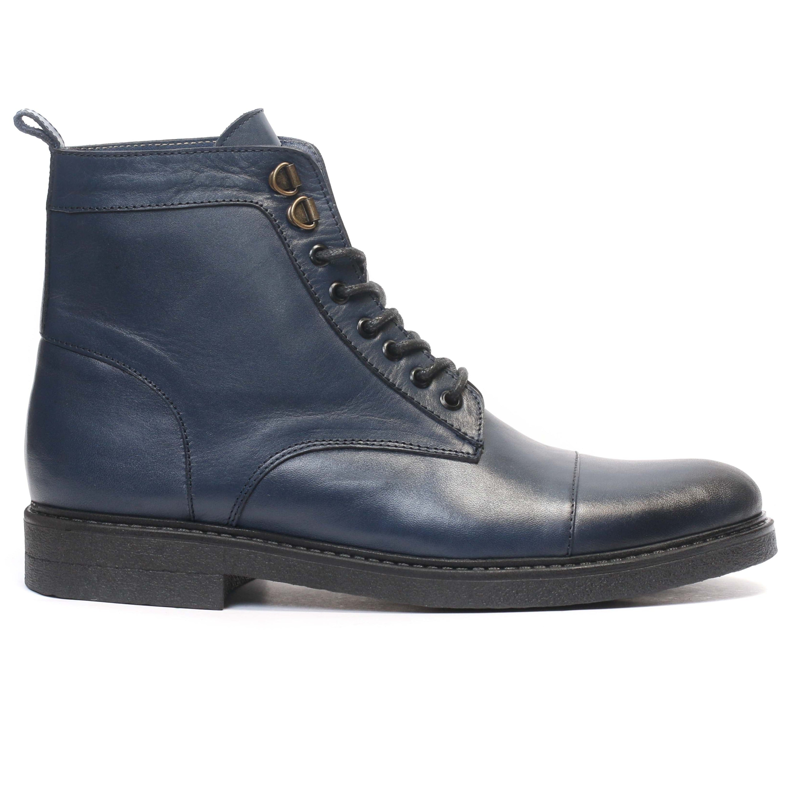Boots en cuir Bleu 005