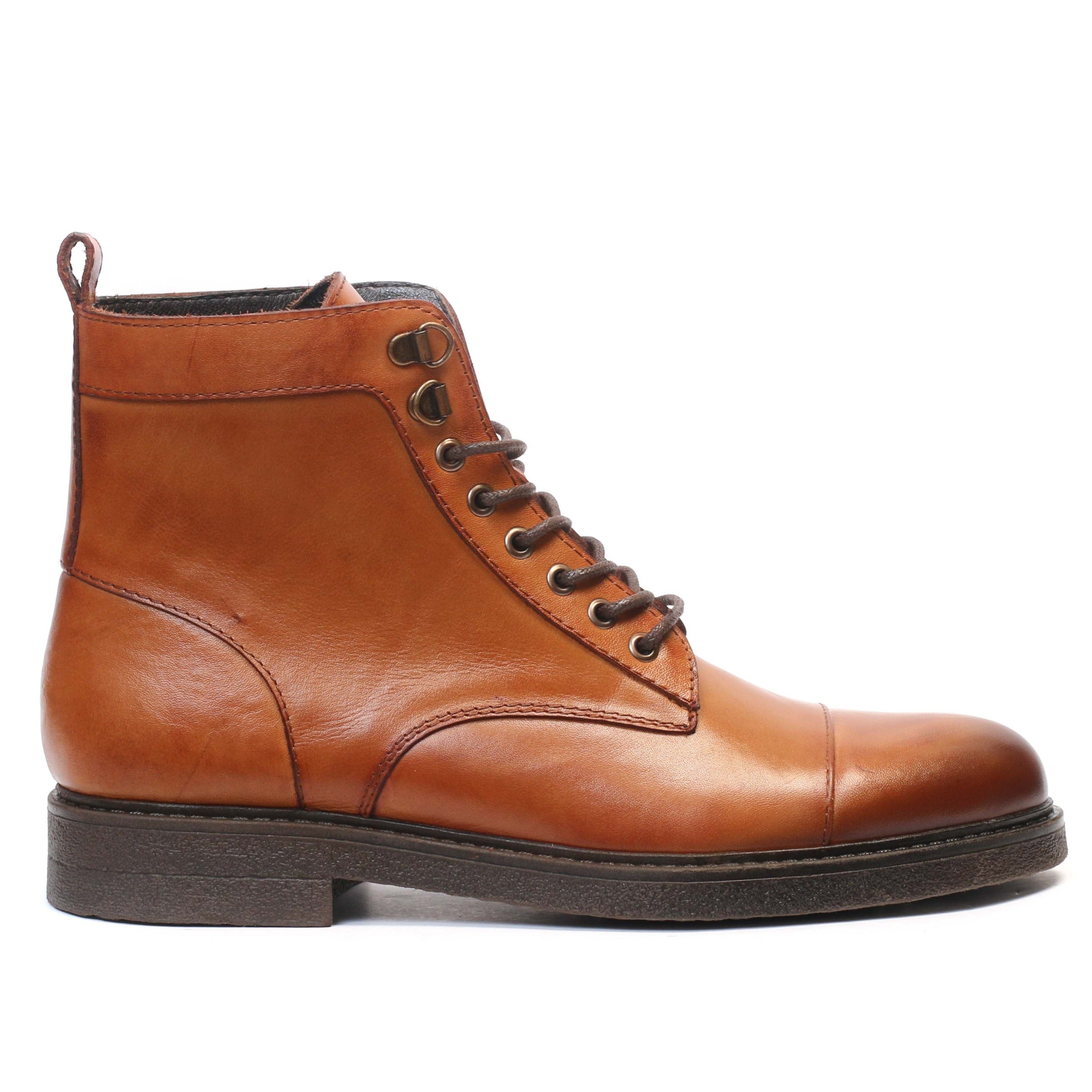Boots en cuir Tabac 005