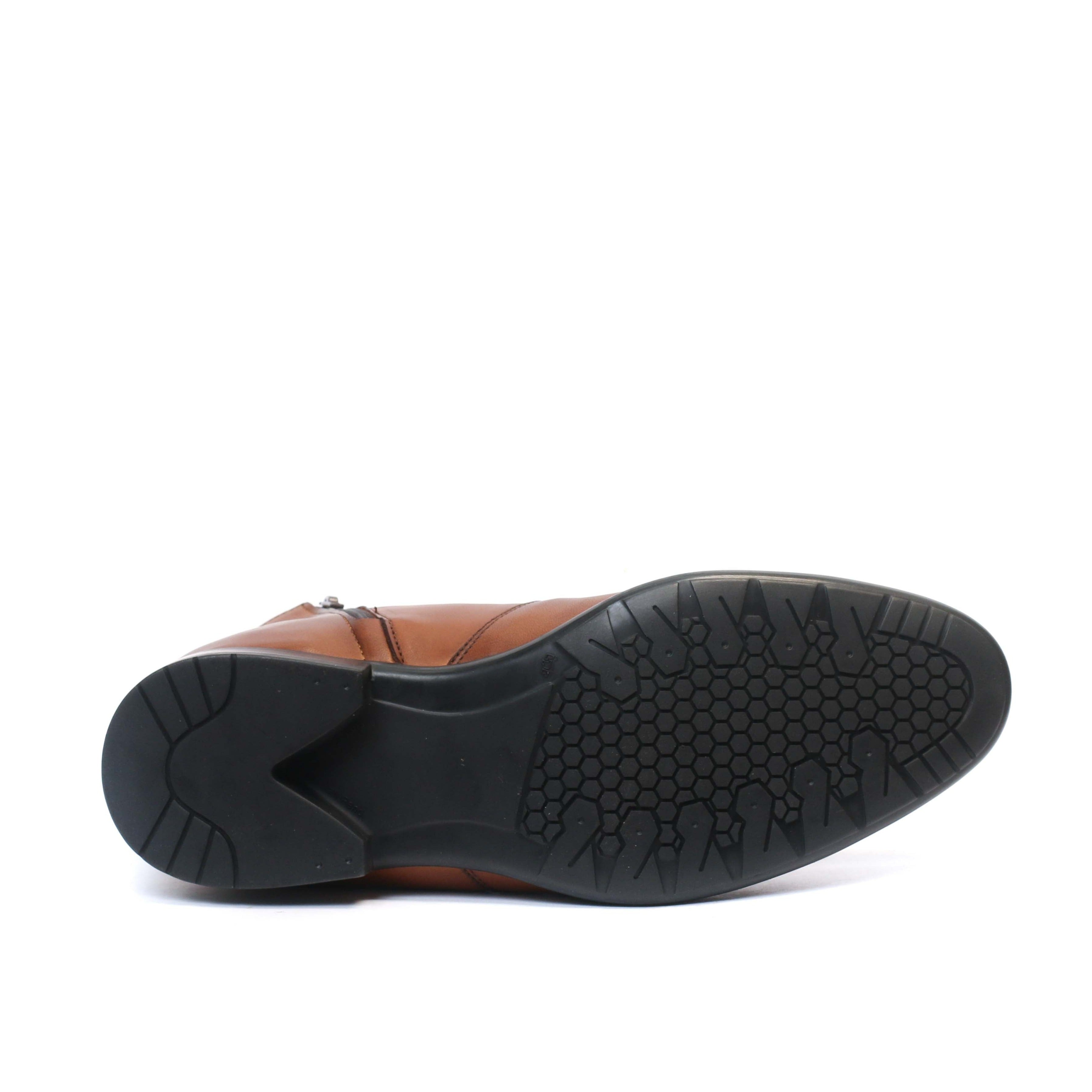 BOTTINE  EN CUIR TABAC 089