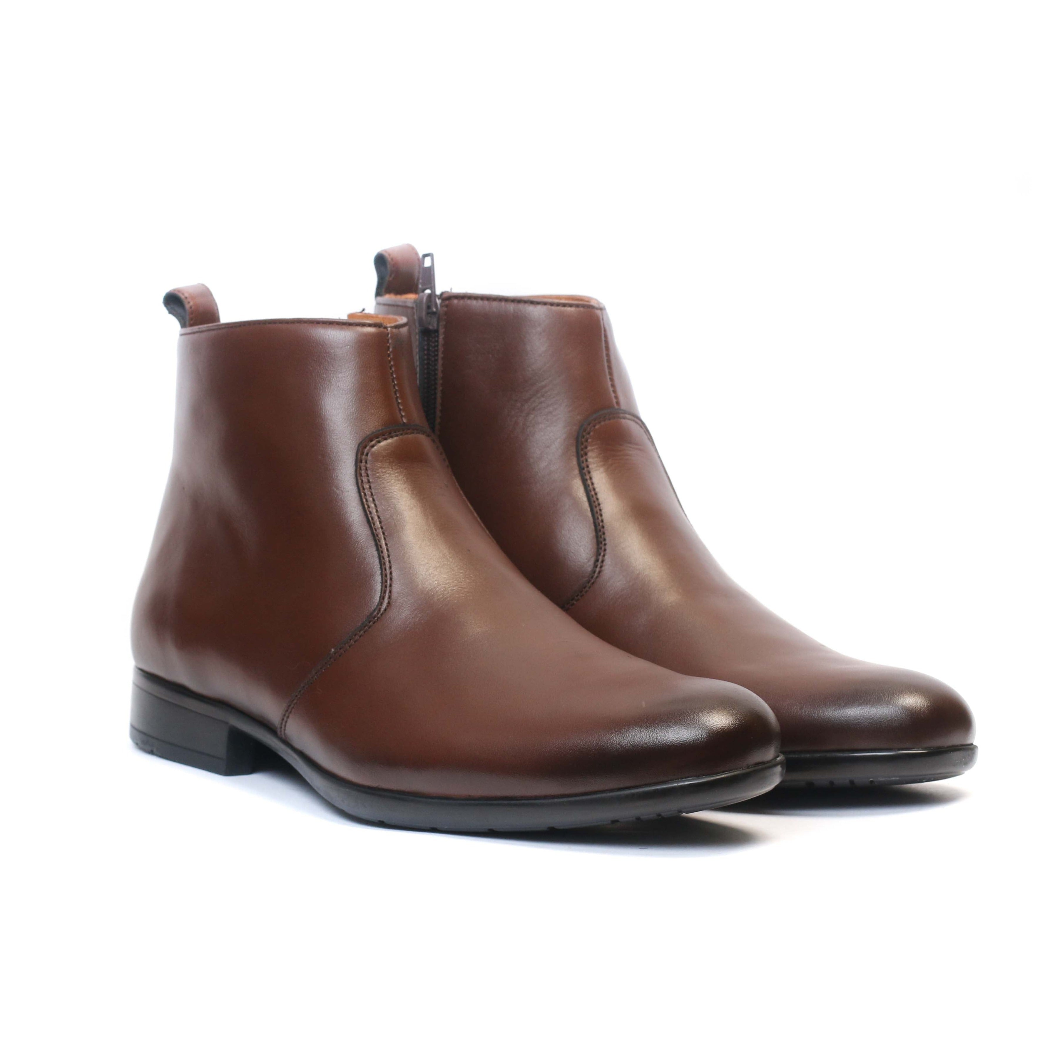 BOTTINE  EN CUIR MARRON 089