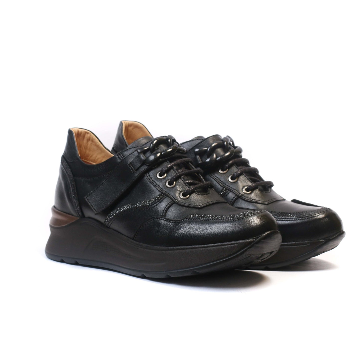 BASKET EN CUIR NOIR 08